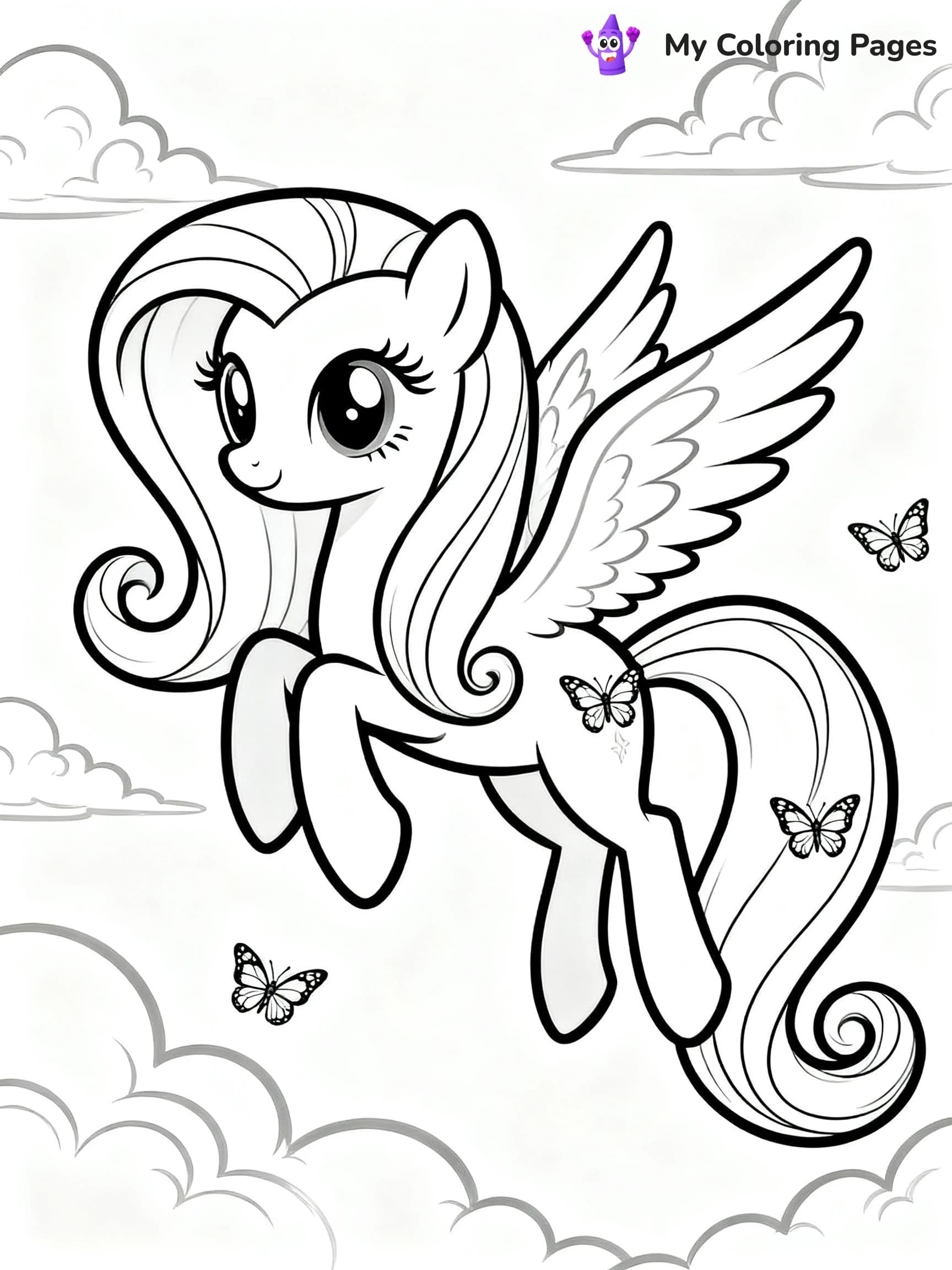 My Little Pony Fluttershy Coloring Pages - 17