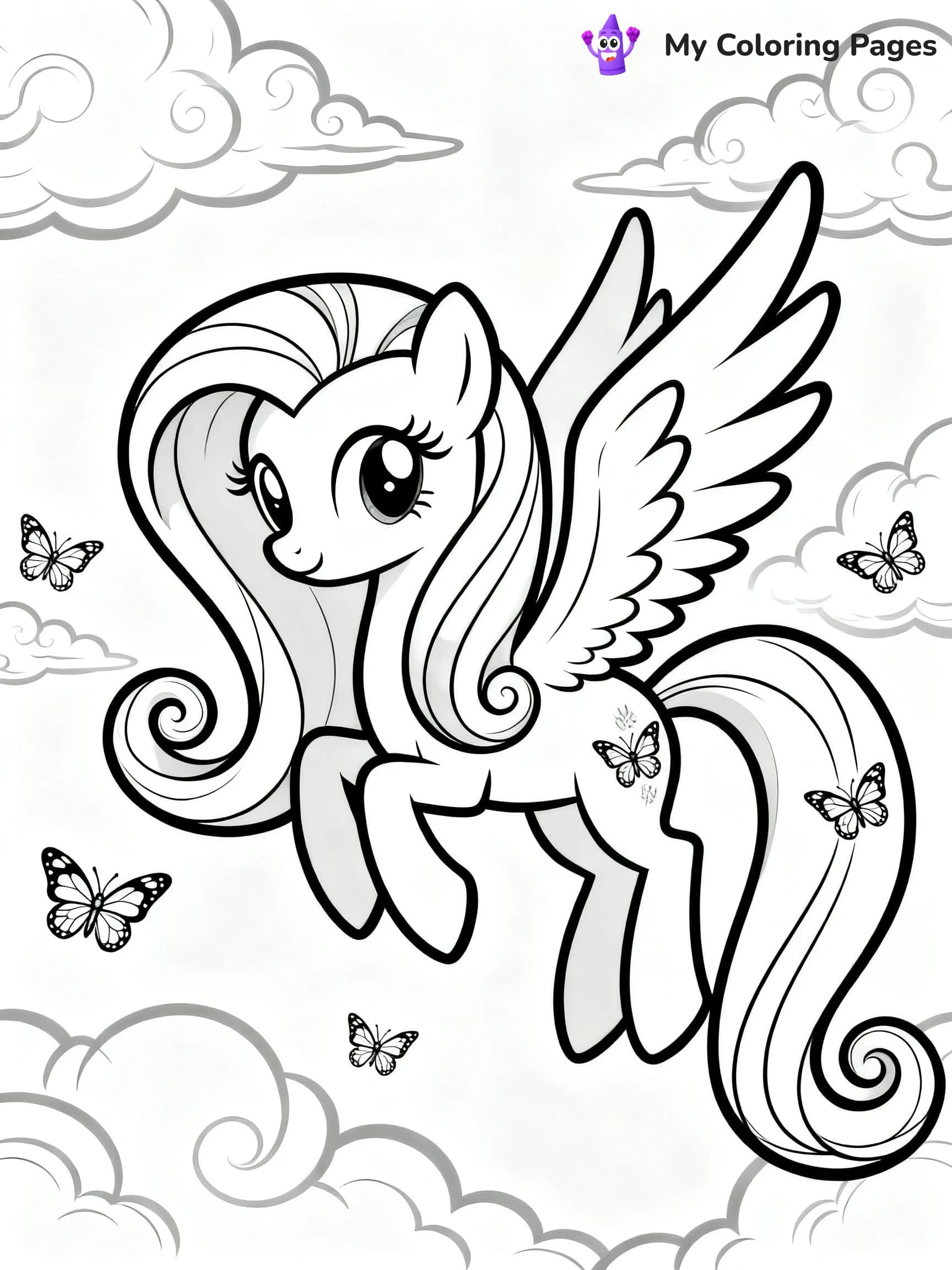 My Little Pony Fluttershy Coloring Pages - 16