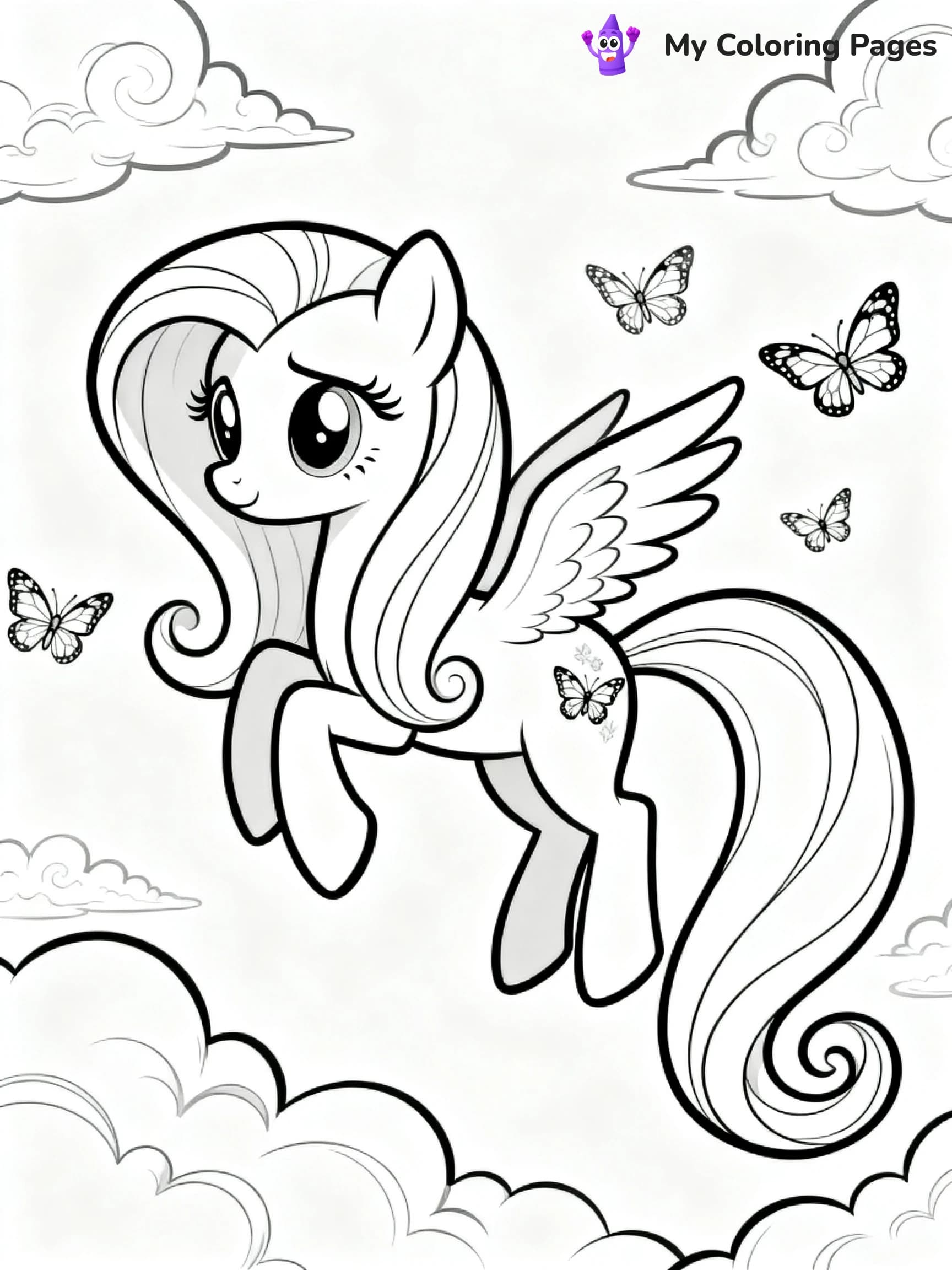 My Little Pony Fluttershy Coloring Pages - 15
