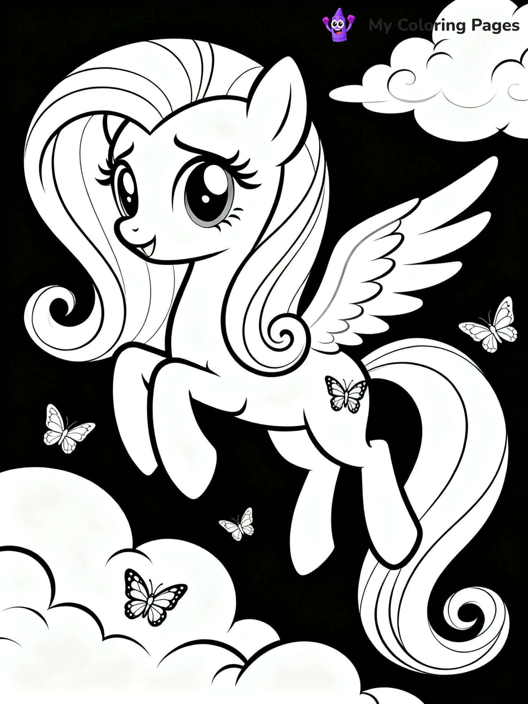 My Little Pony Fluttershy Coloring Pages - 14