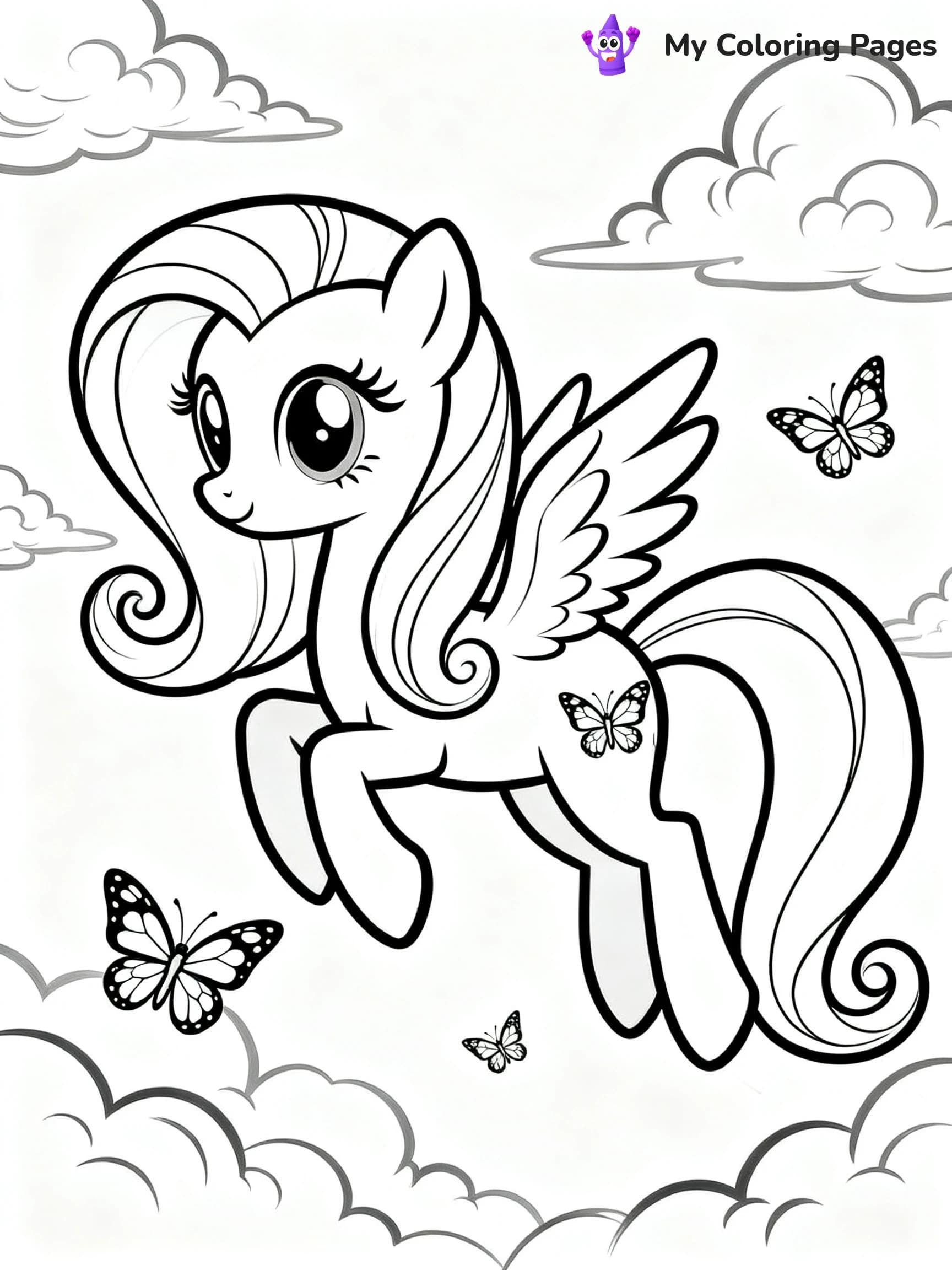 My Little Pony Fluttershy Coloring Pages - 13