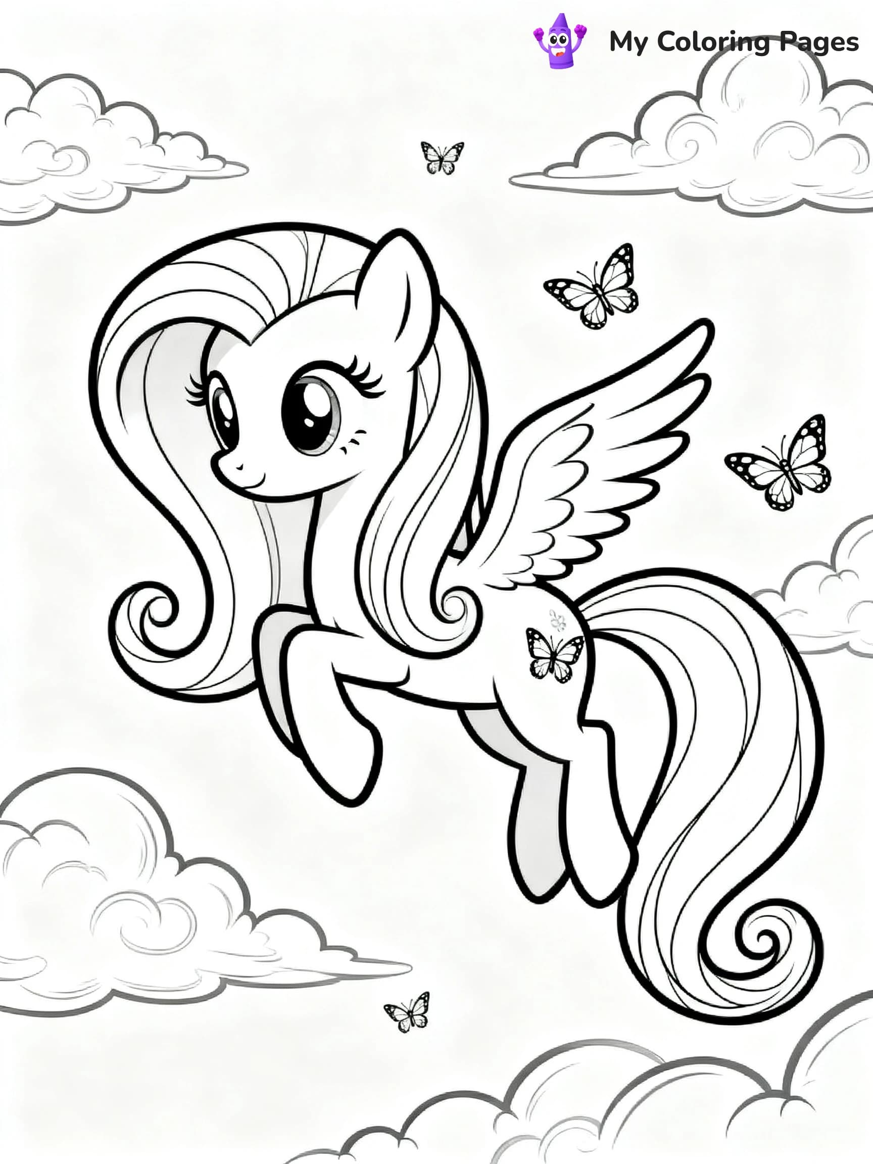 My Little Pony Fluttershy Coloring Pages - 12