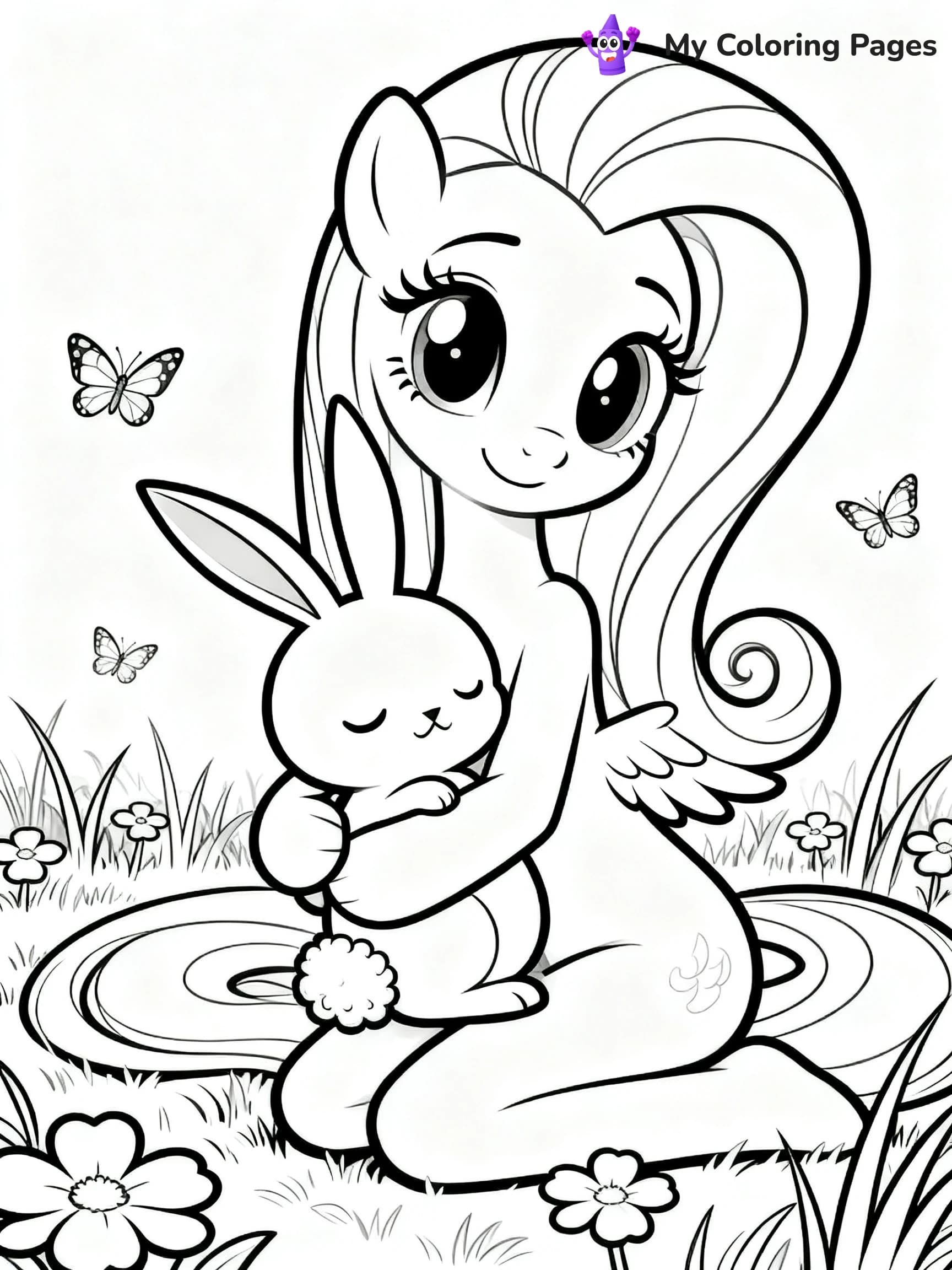 My Little Pony Fluttershy Coloring Pages - 11