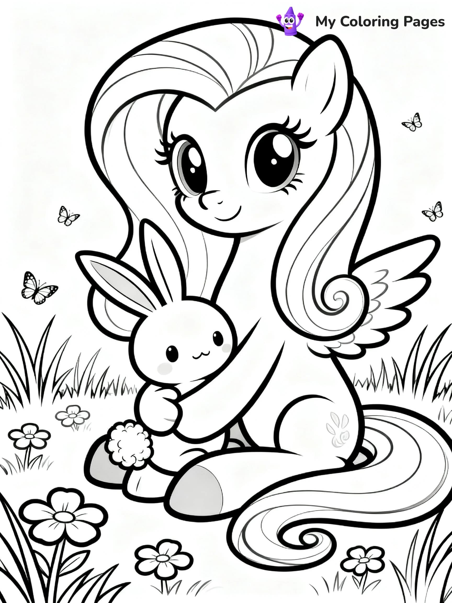 My Little Pony Fluttershy Coloring Pages - 10