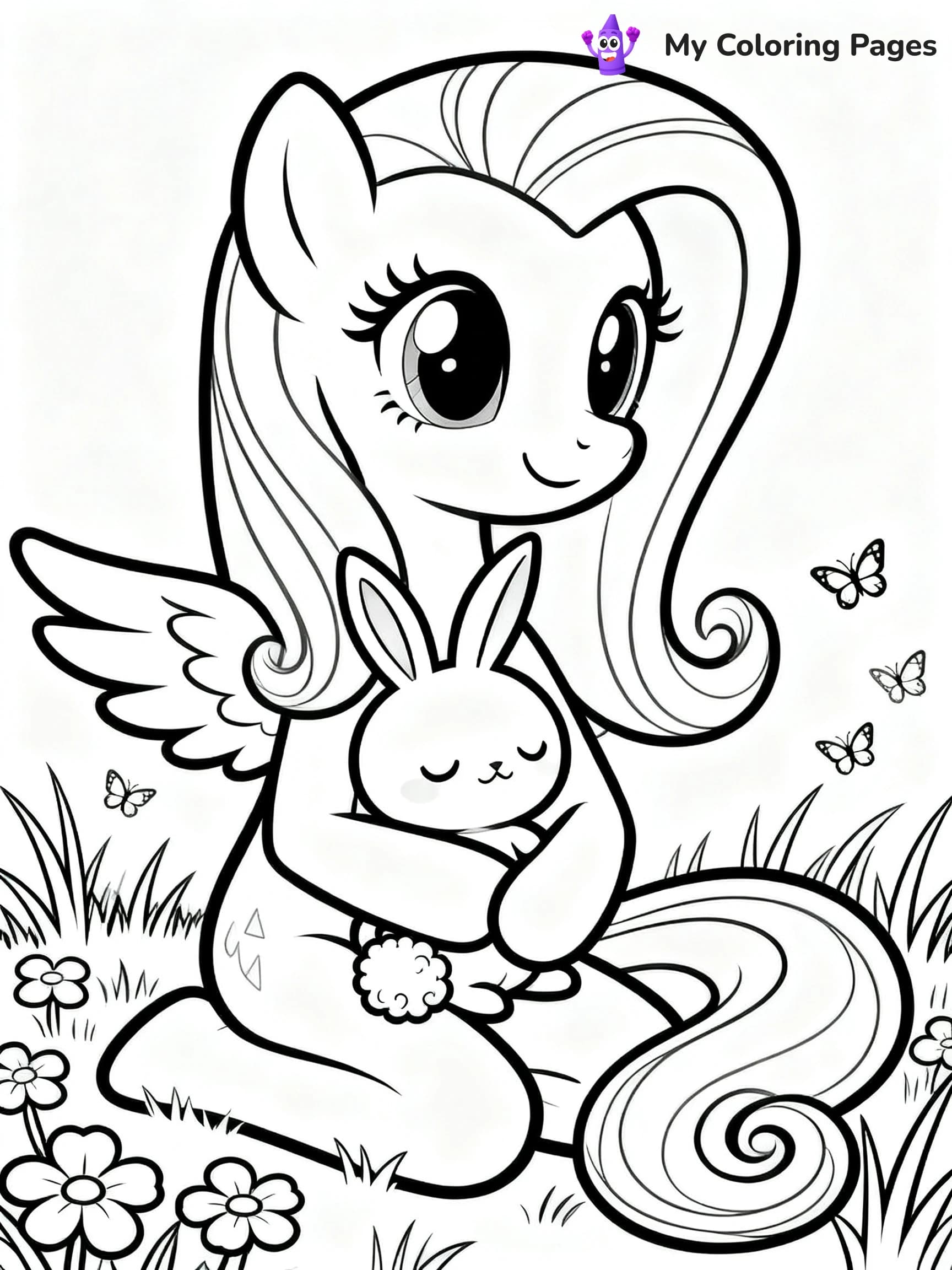 My Little Pony Fluttershy Coloring Pages - 9