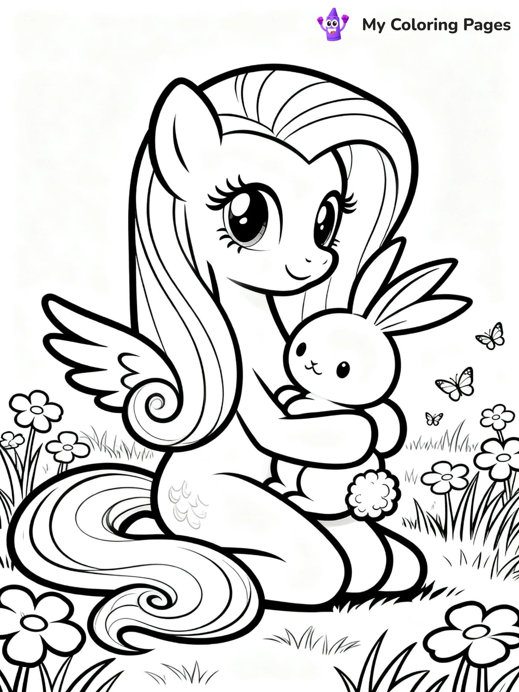 My Little Pony Fluttershy Coloring Pages - 8