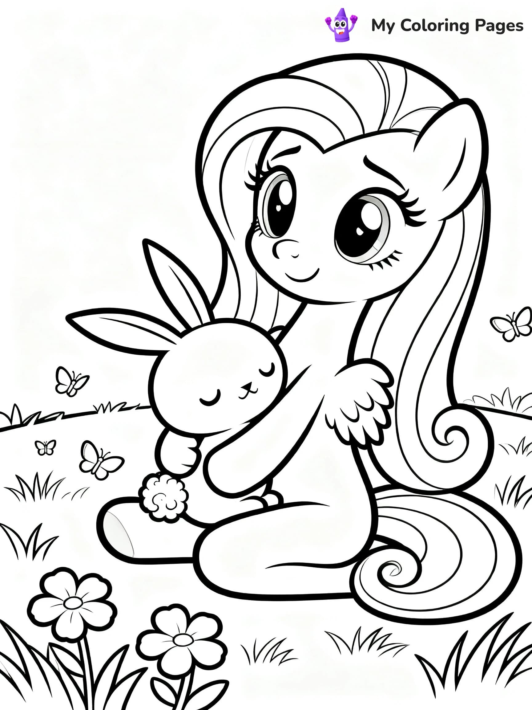 My Little Pony Fluttershy Coloring Pages - 7