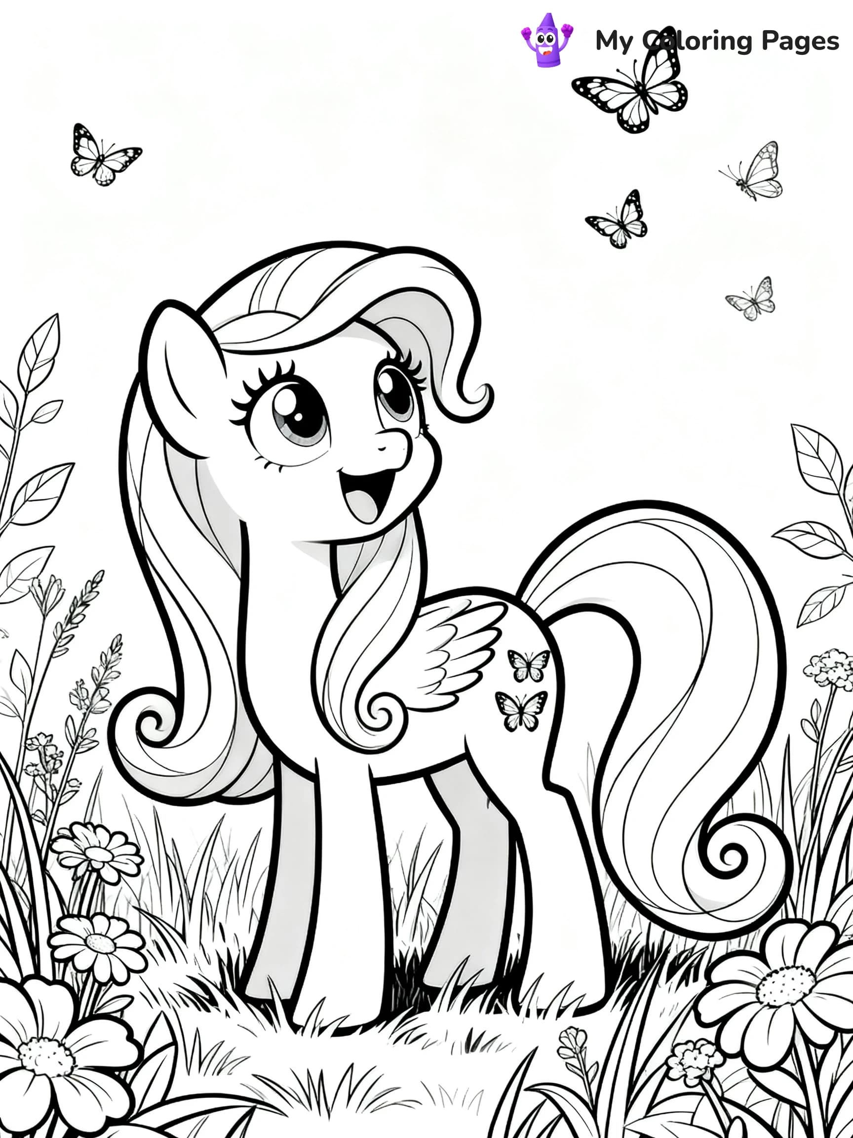 My Little Pony Fluttershy Coloring Pages - 6