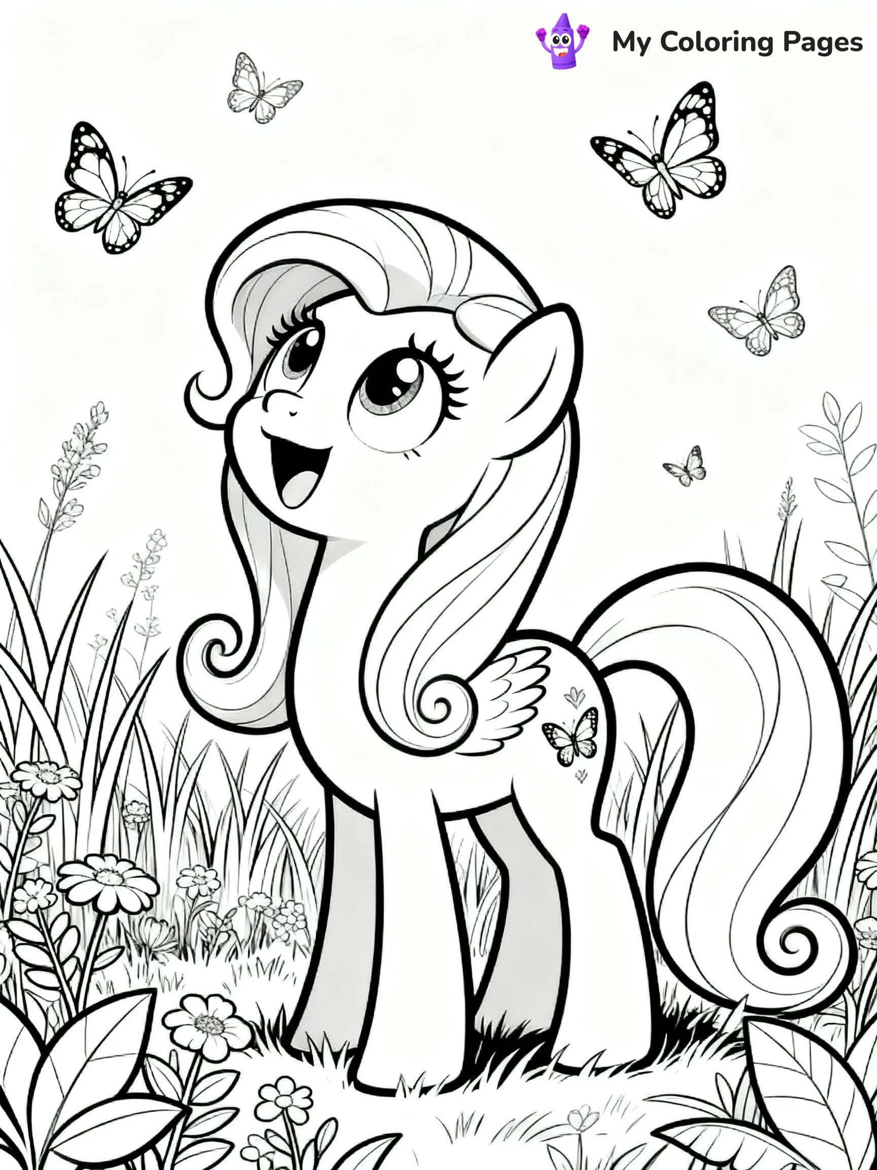 My Little Pony Fluttershy Coloring Pages - 5