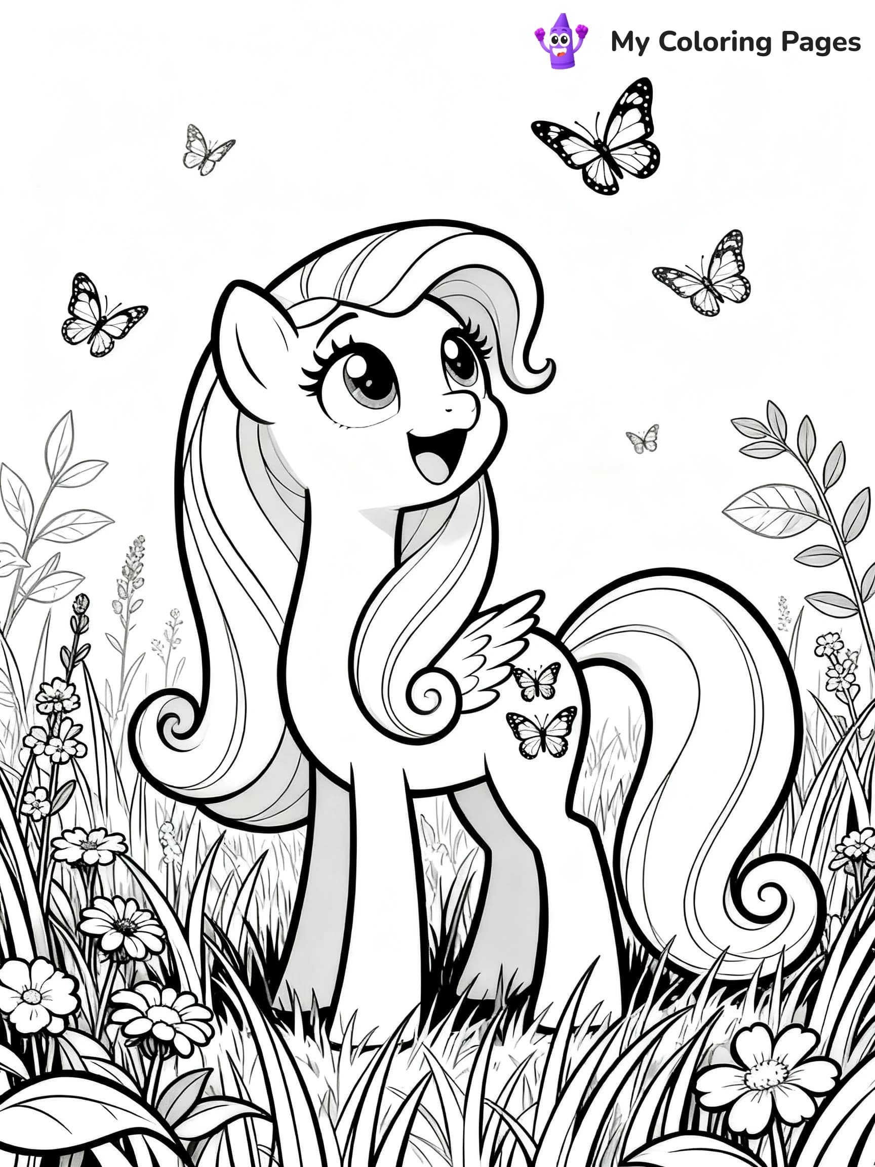 My Little Pony Fluttershy Coloring Pages - 4