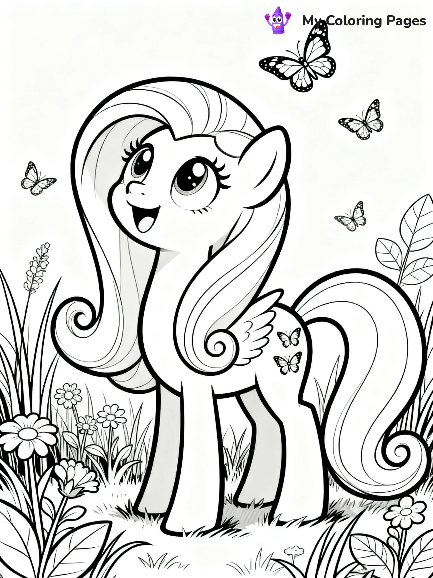 My Little Pony Fluttershy Coloring Pages - 3