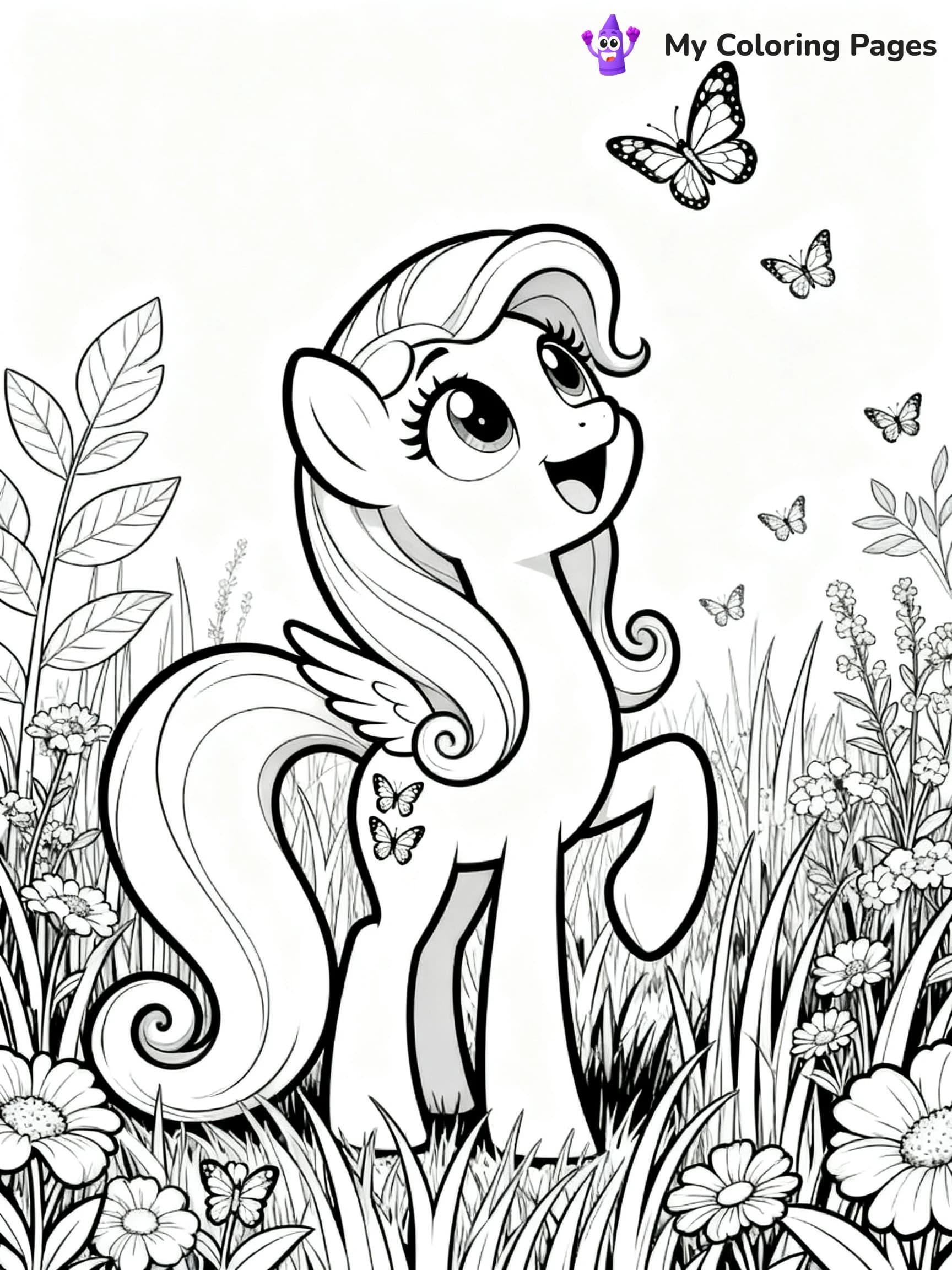 My Little Pony Fluttershy Coloring Pages - 2
