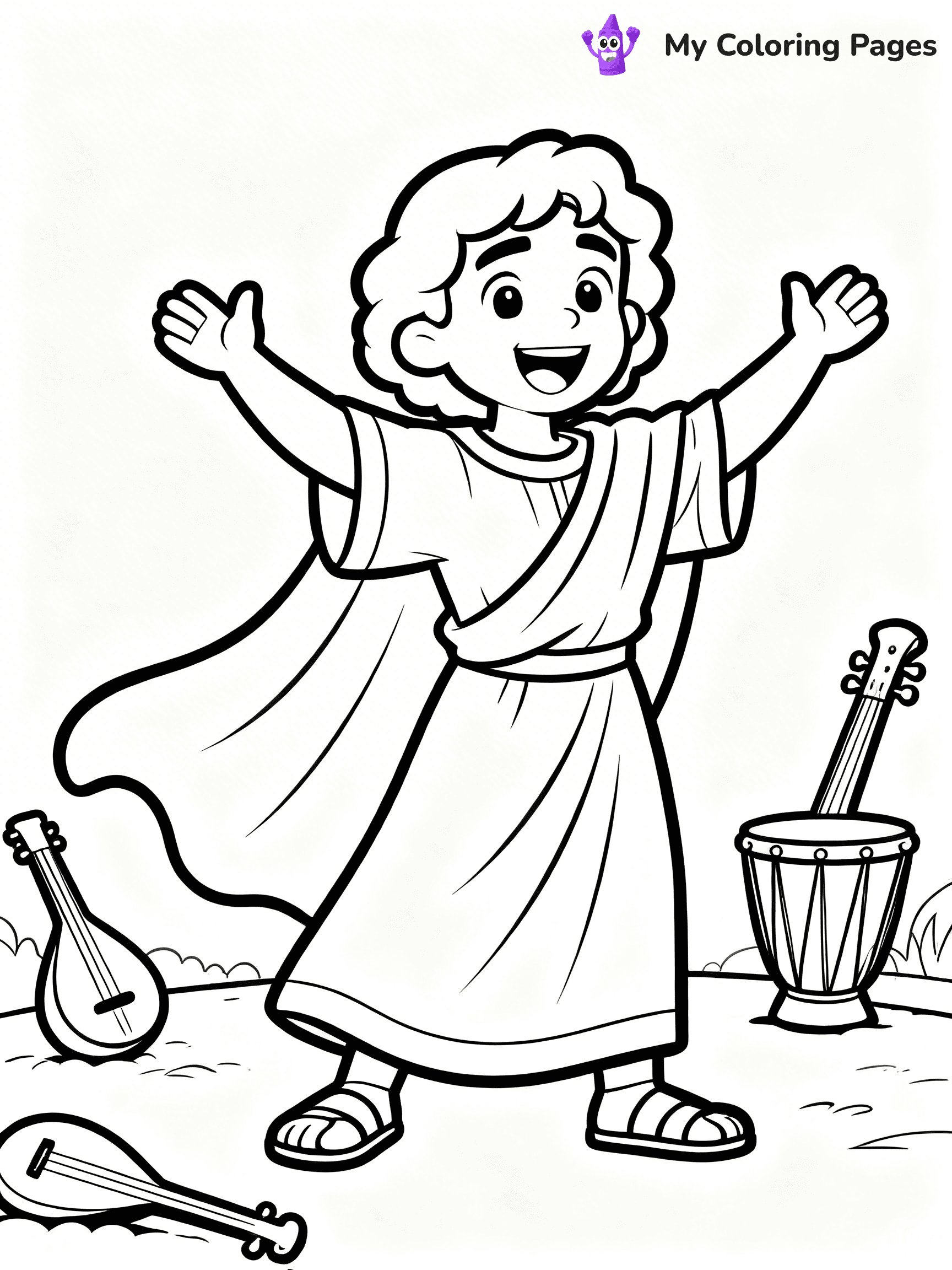 King David Coloring Pages - 22