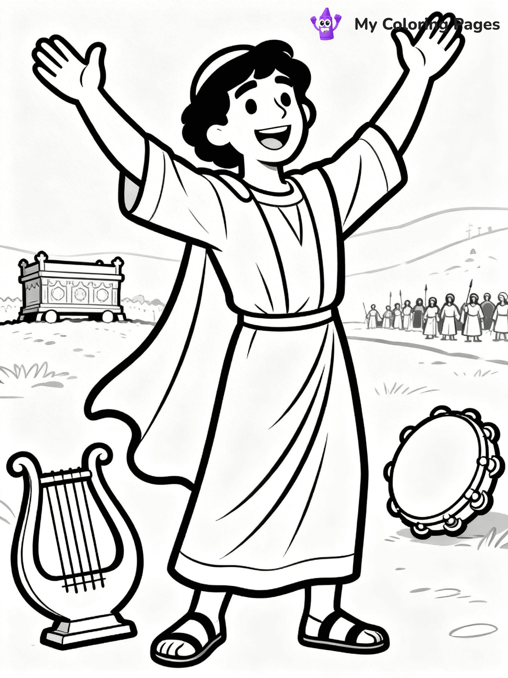 King David Coloring Pages - 21
