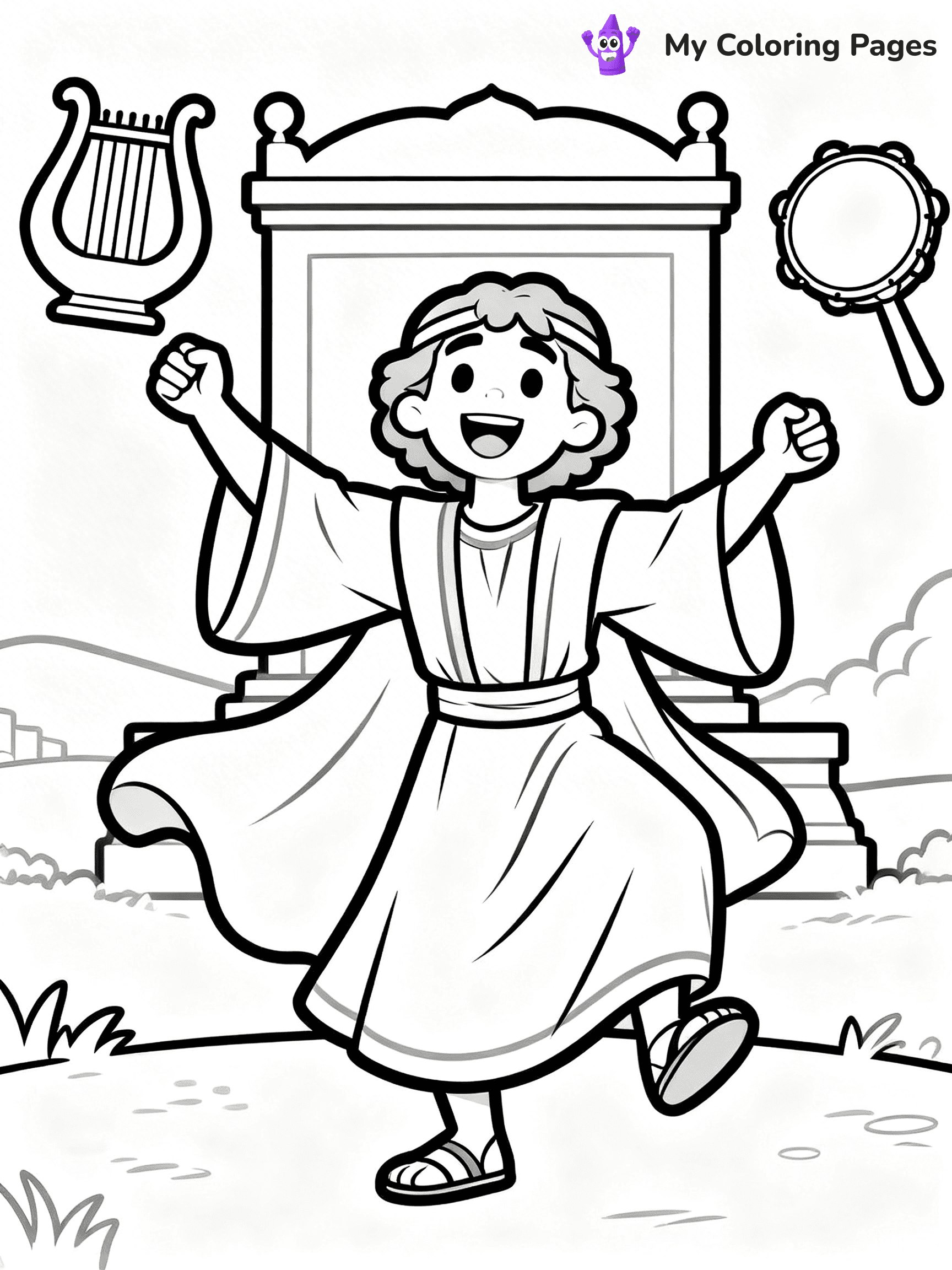 King David Coloring Pages - 19