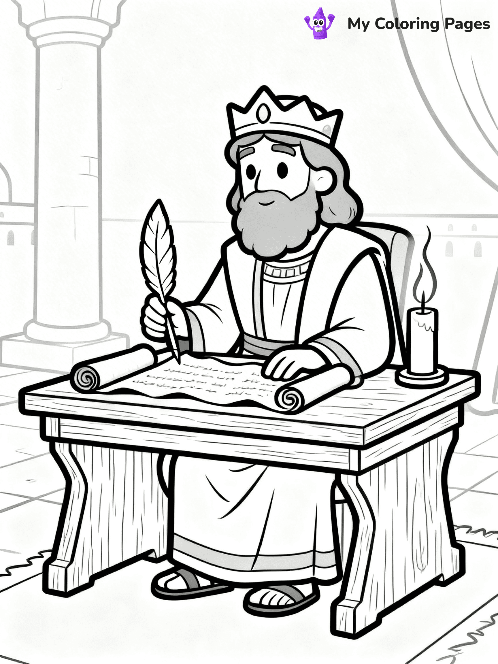 King David Coloring Pages - 16