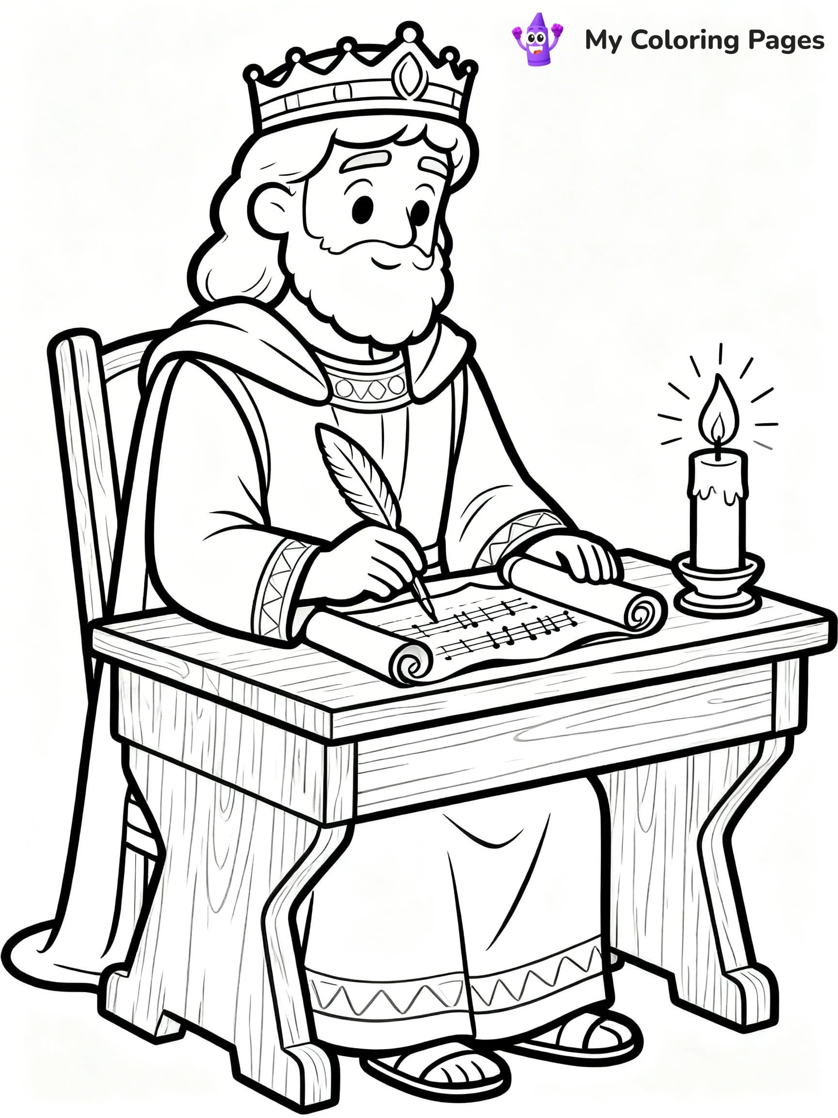 King David Coloring Pages - 15