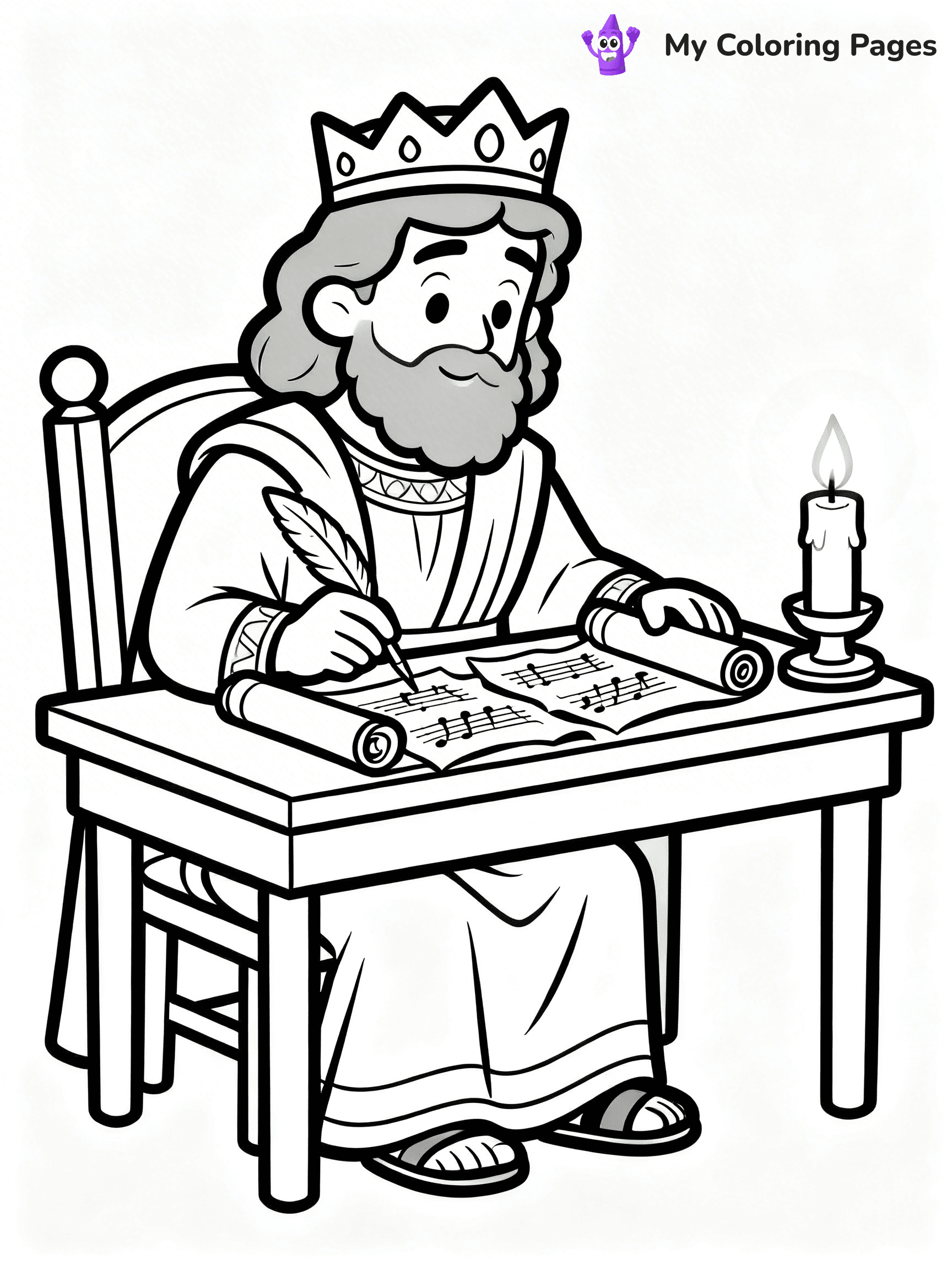 King David Coloring Pages - 12