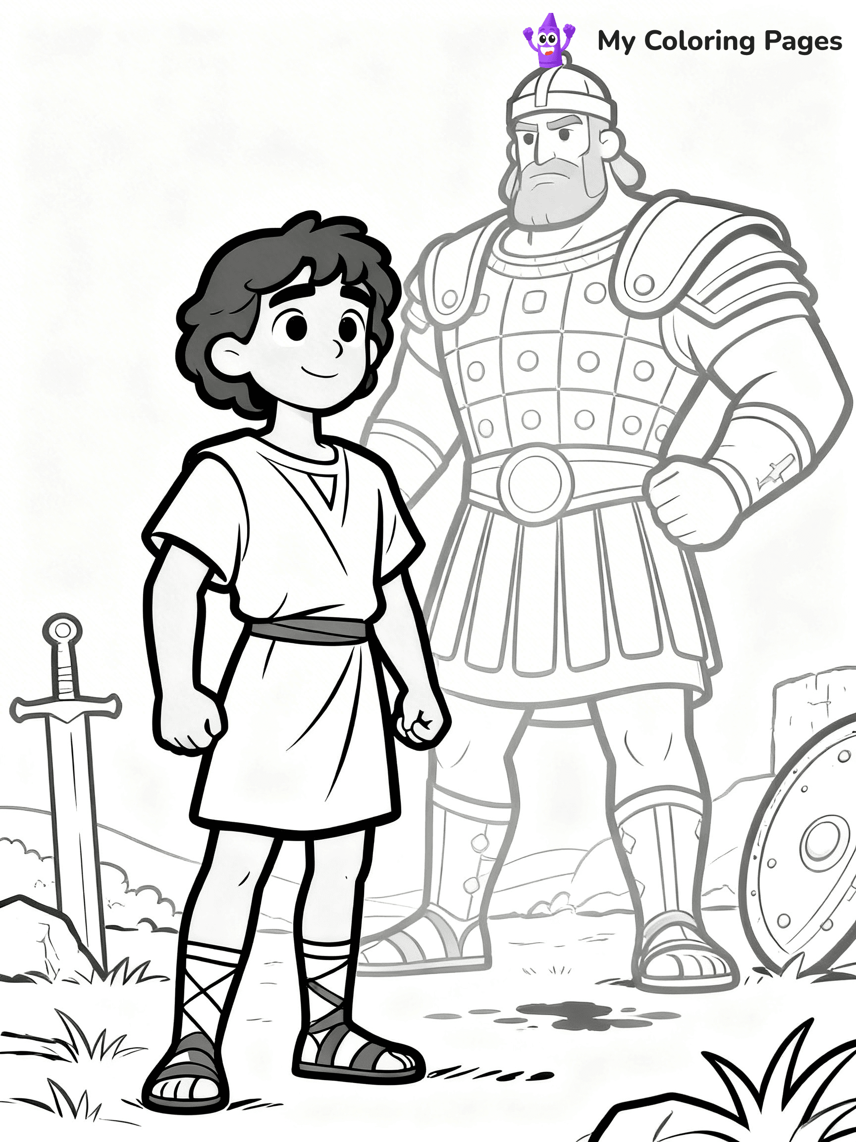 King David Coloring Pages - 1