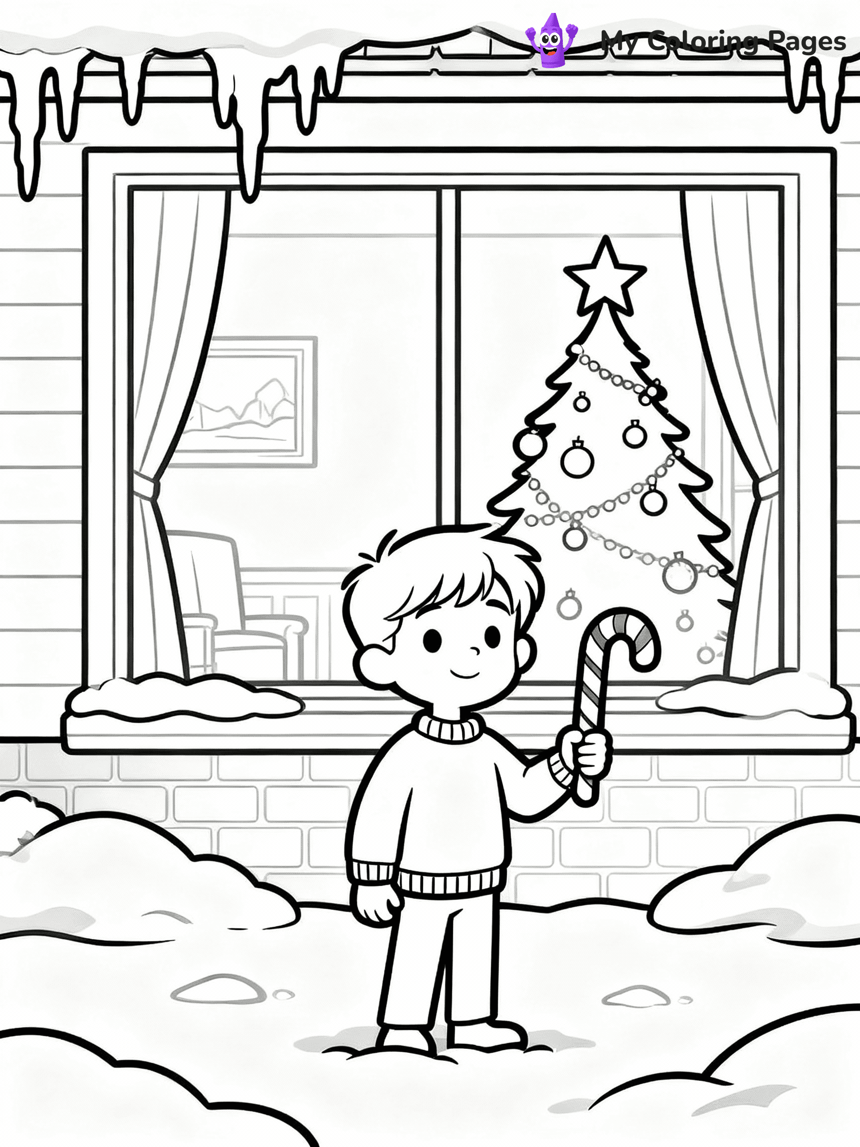 ⚠️ CRITICAL REQUIREMENT - ABSOLUTE BLACK AND WHITE ONLY ⚠️
This MUST be a BLACK AND WHITE line drawing ONLY. NO COLORS whatsoever.
- ONLY pure black lines (#000000) on pure white background (#FFFFFF)
- ABSOLUTELY NO colors, NO shading, NO gradients, NO grayscale
- If there are ANY colors in the output, the image is REJECTED
- This is a COLORING PAGE - meant to be COLORED IN by children
- The output must be UNCOLORED line art ready for coloring
⚠️ SUBJECT TO DRAW: A magical Home Alone movie scene (1990), in Christmas-themed style. PURE OUTLINES. NO FILLS, COLOR, SHADING, OR GREYSCALE. WHITE BACKGROUND.
(REMEMBER: Output must be BLACK AND WHITE line art only, NOT colored!)
# Flat, Friendly Cartoon Line-Art Coloring Page
You are generating a **pure black-and-white binary image** of a child-friendly cartoon scene combining characters and background scenery in one cohesive composition.
## Rendering Rules (Strict)
- Only two colors: pure black (#000000) outlines and pure white (#FFFFFF) background.
- No grayscale, shading, gradients, tints, fills, transparency, or partial pixels.
- No antialiasing or blended edges; every pixel is 100% black or white.
- No solid black fills inside shapes — all areas inside outlines must remain white.
- No dark clothing areas or filled tone blocks; all garments outlined only.
- No shadows, textures, lighting, or tonal variations.
- Must look like flat binary vector line-art for coloring pages.
## Drawing & Composition
- **Medium, consistent line weight**; clean closed outlines easy to color inside.
- **Flat, simple, child-friendly design** — no realism or 3D depth.
- Characters are **grounded on a surface**, centered and large.
- **Balanced composition** with clear silhouettes and minimal props.
## Scenery & Style
- Landmarks (e.g., mosque, CN Tower) and scenery (trees, benches, waves) drawn with **black outlines only.**
- For real-world figures, teams, or places, show accurate details using only black outlines—no text or logos. Use distinctive uniform patterns, abstract symbols, and landmark silhouettes to convey identity.
- Keep **consistent perspective**; no floating elements.
- **Style:** whimsical **Doodle Art Alley** — rounded, friendly outlines.
- May adapt shapes from **Crayola, Disney, Peppa Pig, Cocomelon** — *by shape only, never color.*
- Final output: **flat, crisp, binary (#000000/#FFFFFF)**, **no filled color or background text.**
EXTREMELYE IMPORTANT:
- PURE BINARY LINE-ART; NO FILLS (HAIR/CLOTHES/SKIN), SHADING, OR GREY.
- NO SHADING, COLOR. MUST BE WHITE BACKGROUND.
⚠️ FINAL REMINDER: Draw the subject "A magical Home Alone movie scene (1990), in Christmas-themed style. PURE OUTLINES. NO FILLS, COLOR, SHADING, OR GREYSCALE. WHITE BACKGROUND." as BLACK AND WHITE line art. Zero colors in output.