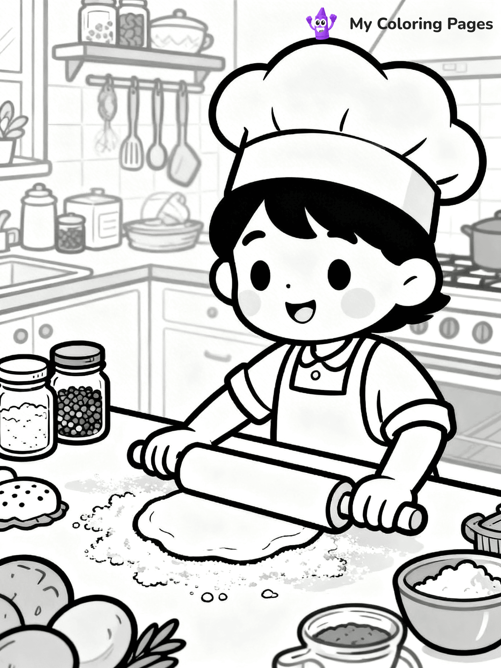 Cinnamon Roll Coloring Pages - 24