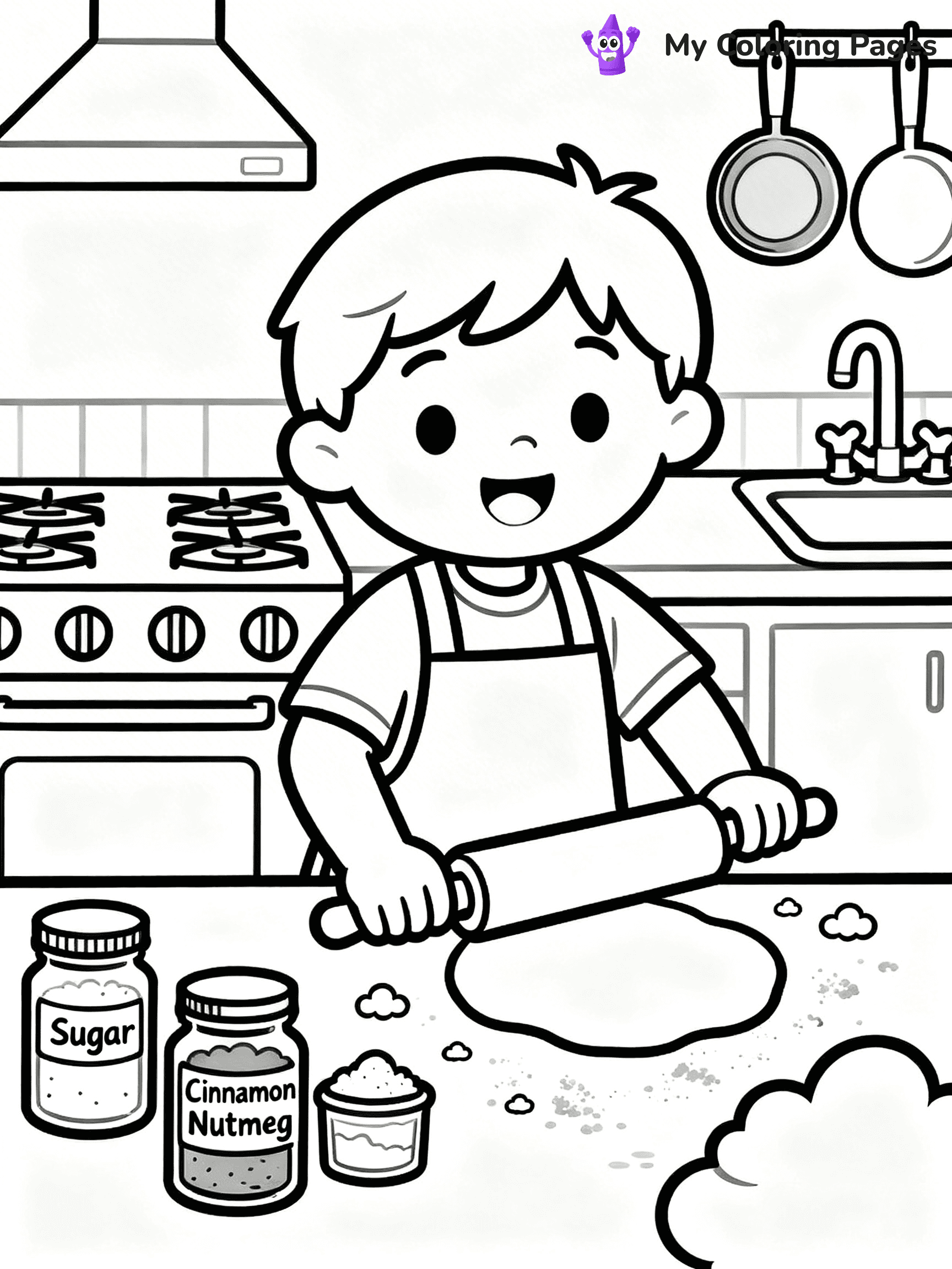 Cinnamon Roll Coloring Pages - 20