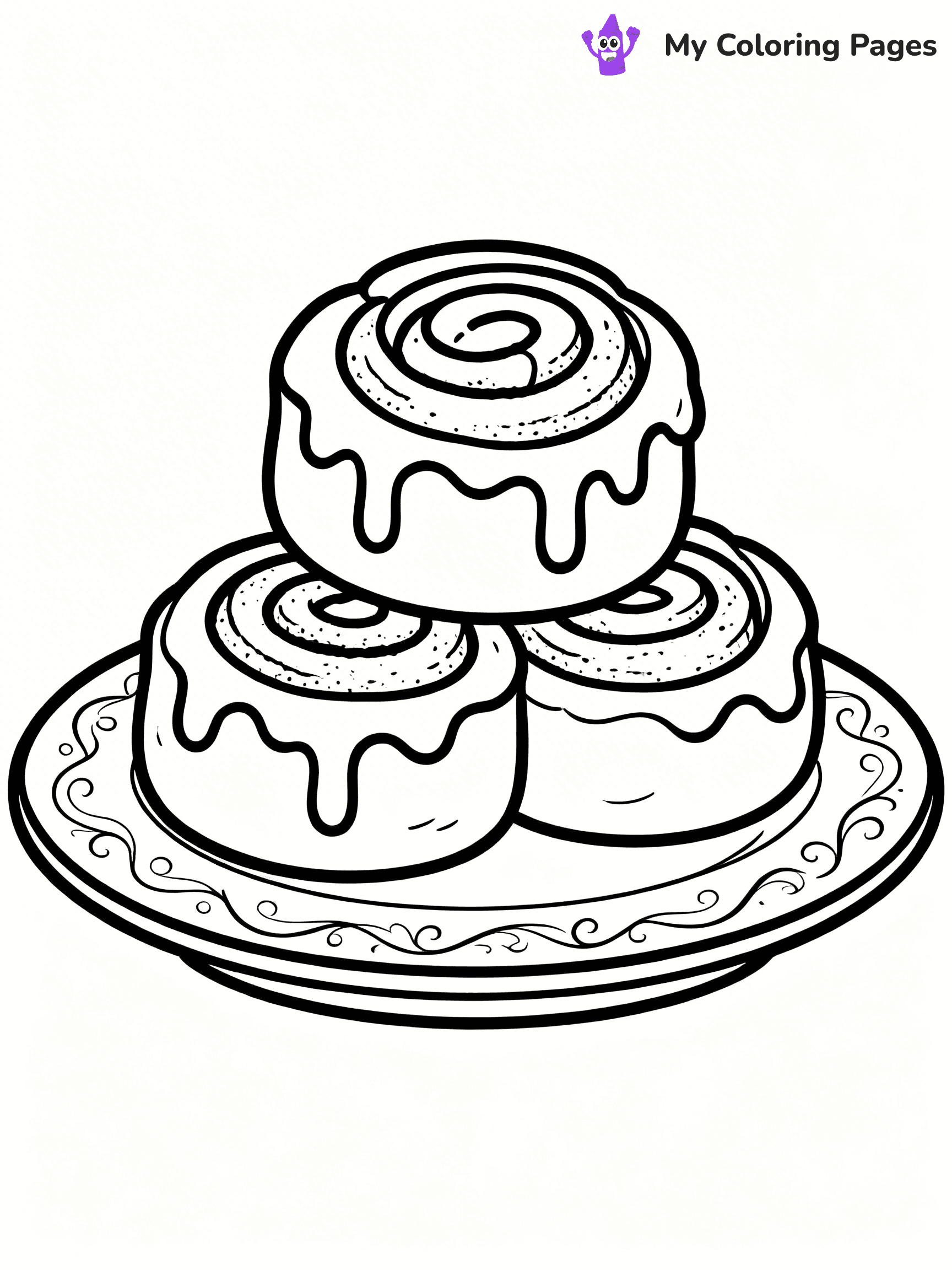 Cinnamon Roll Coloring Pages - 11