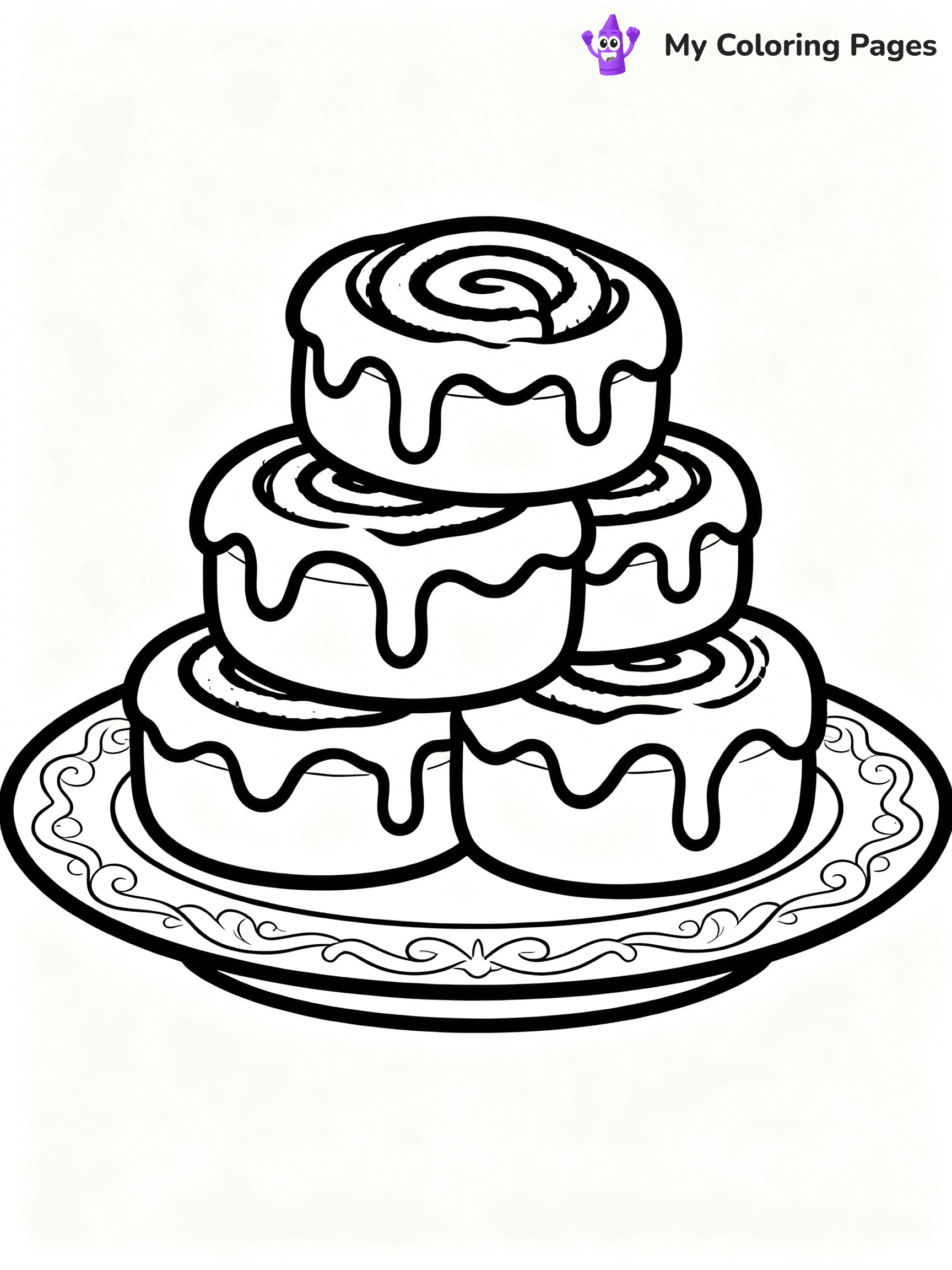Cinnamon Roll Coloring Pages - 9