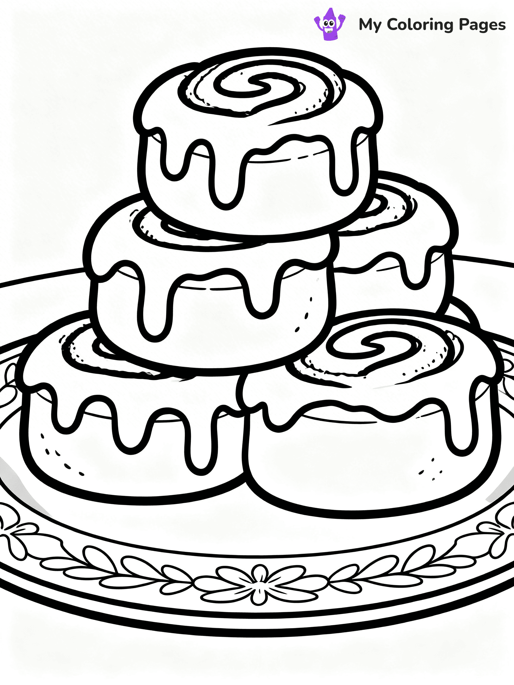 Cinnamon Roll Coloring Pages - 8