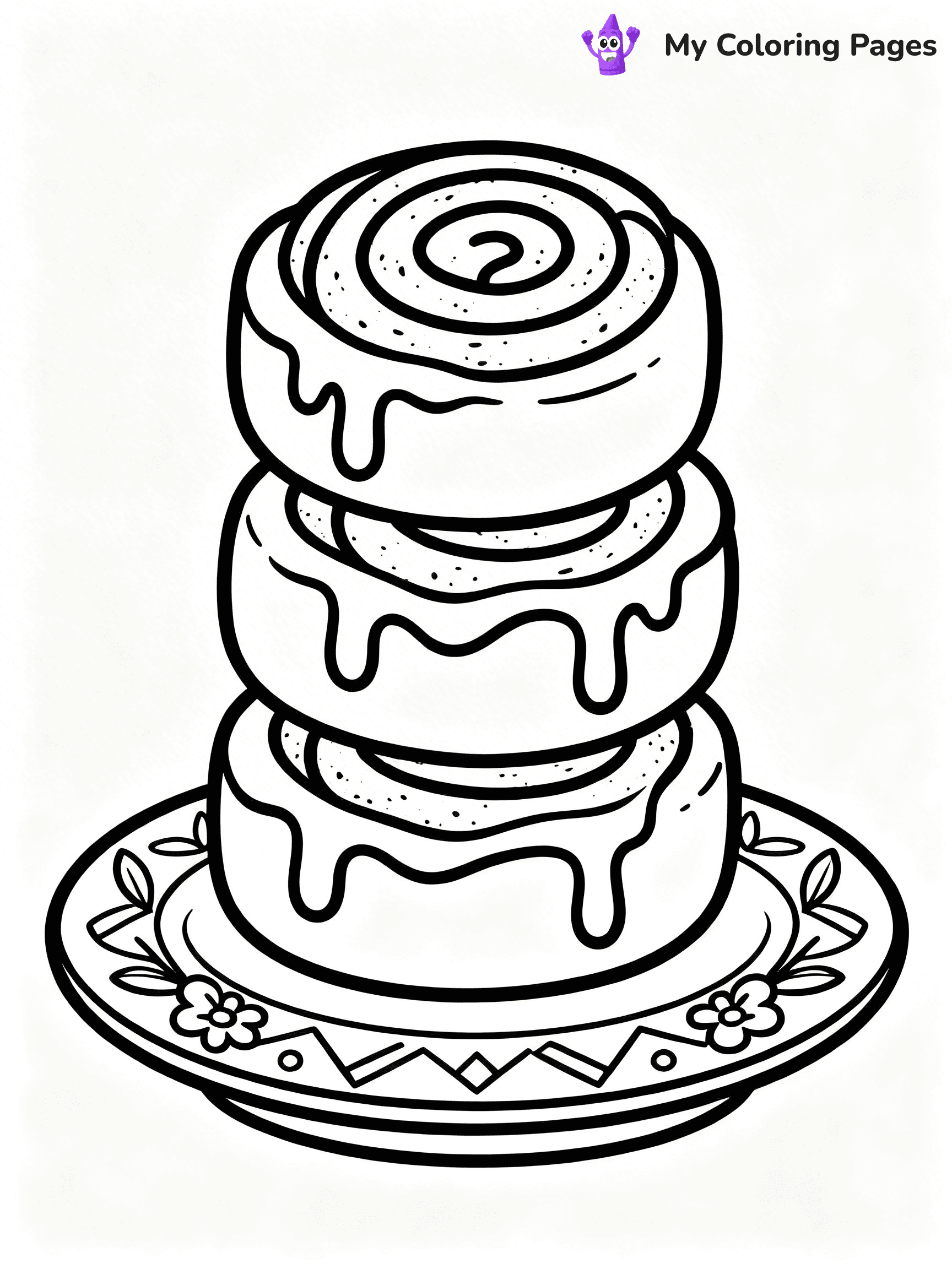 Cinnamon Roll Coloring Pages - 7