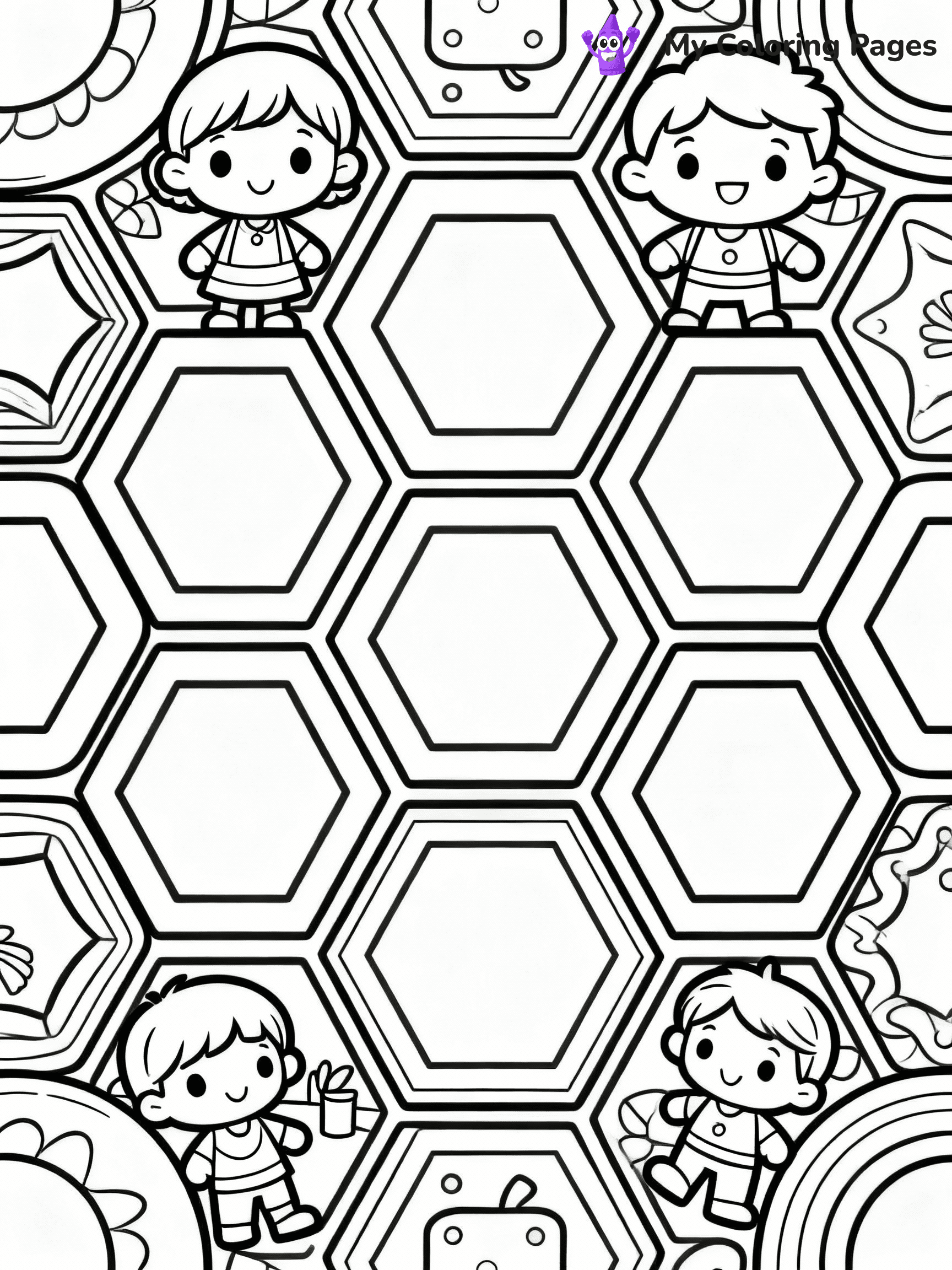 Geometric Coloring Pages - 27