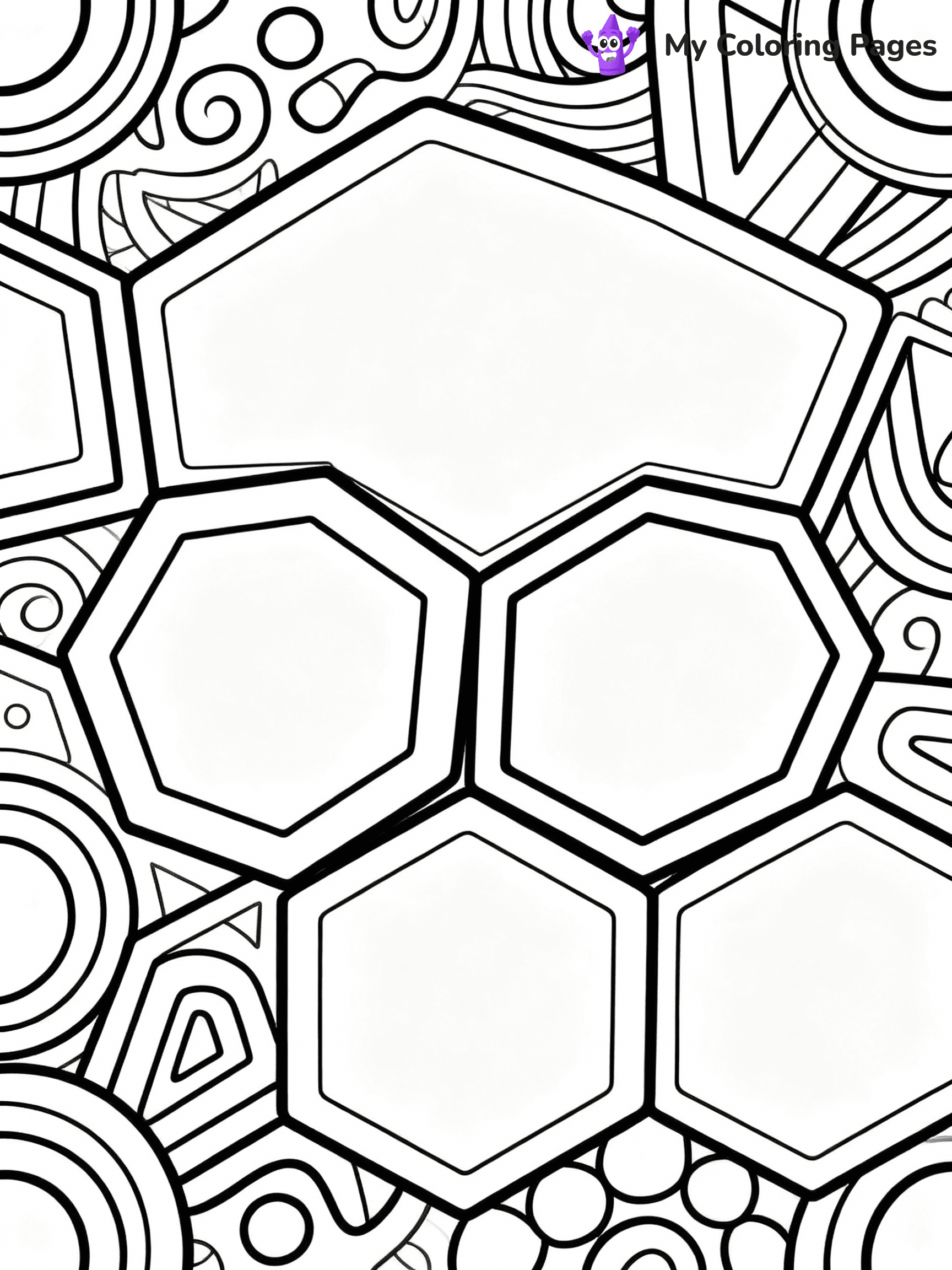 Geometric Coloring Pages - 24