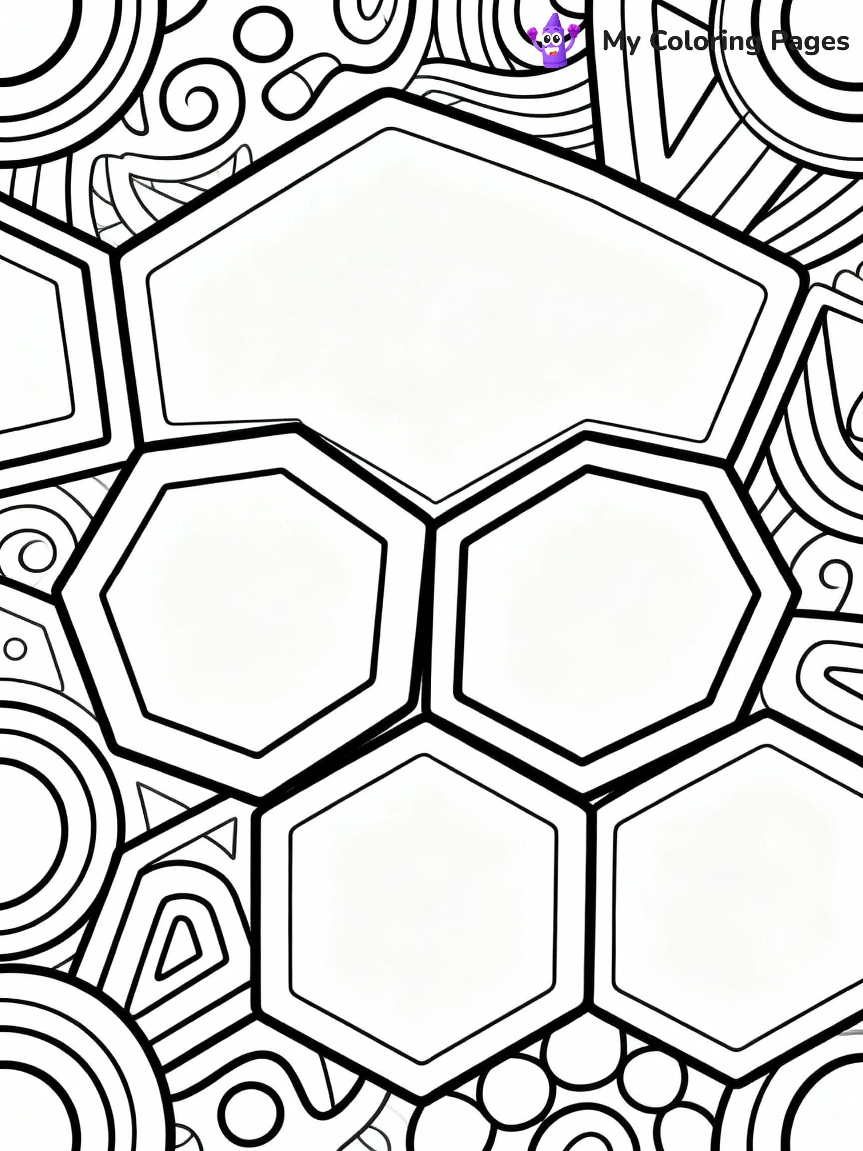 Geometric Coloring Pages - 24