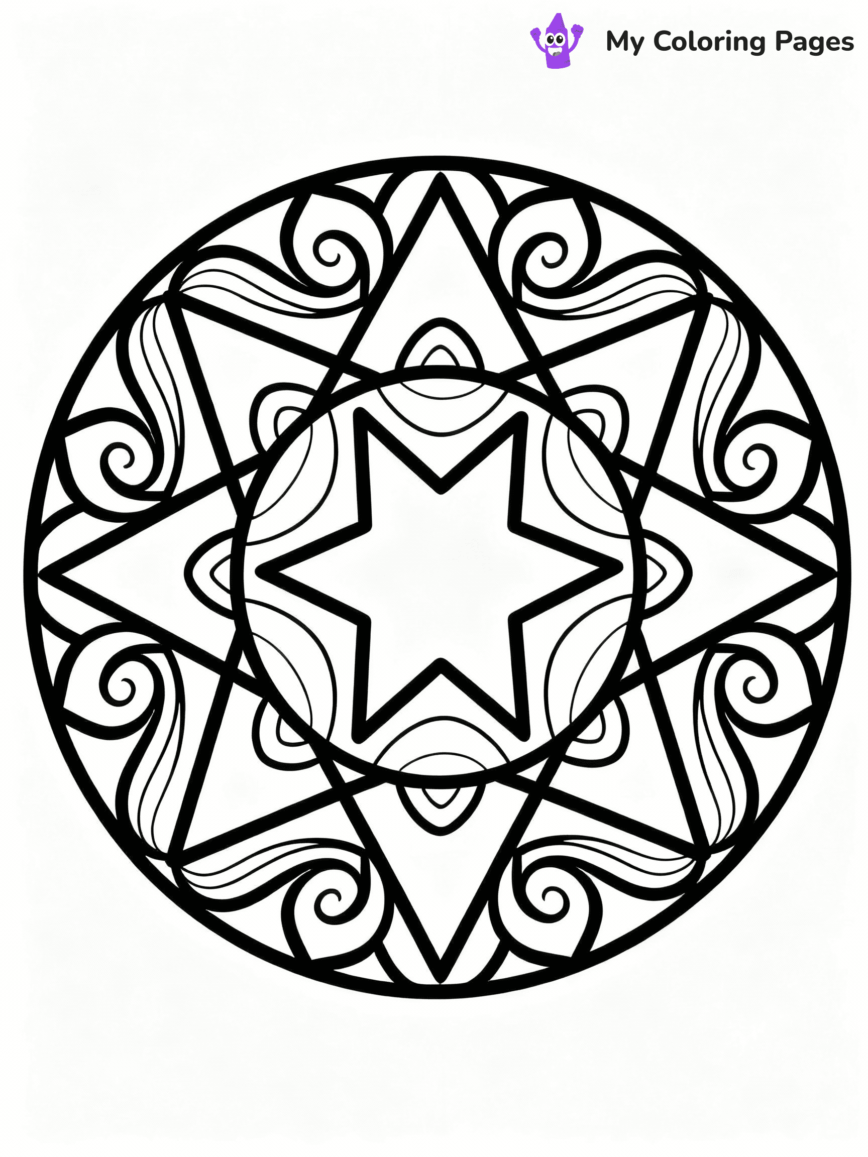 Geometric Coloring Pages - 21