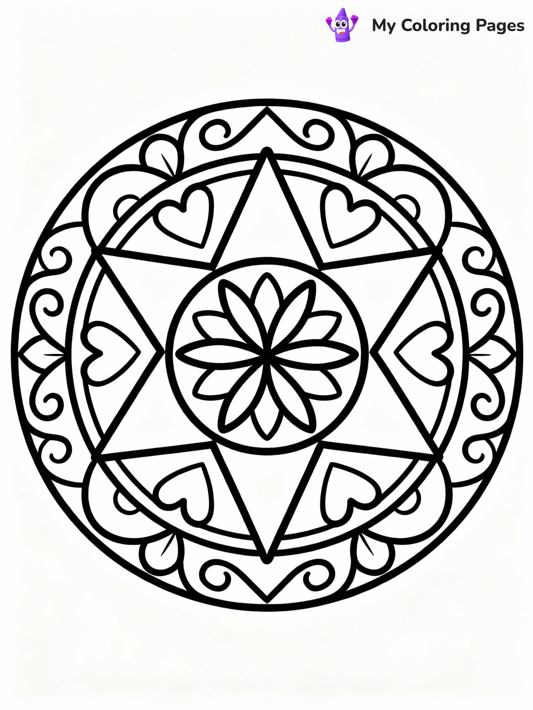 Geometric Coloring Pages - 19