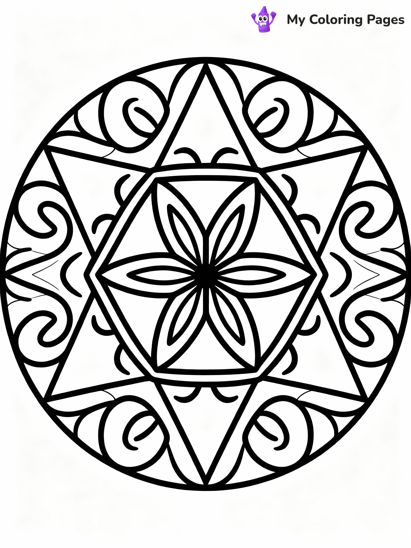 Geometric Coloring Pages - 18