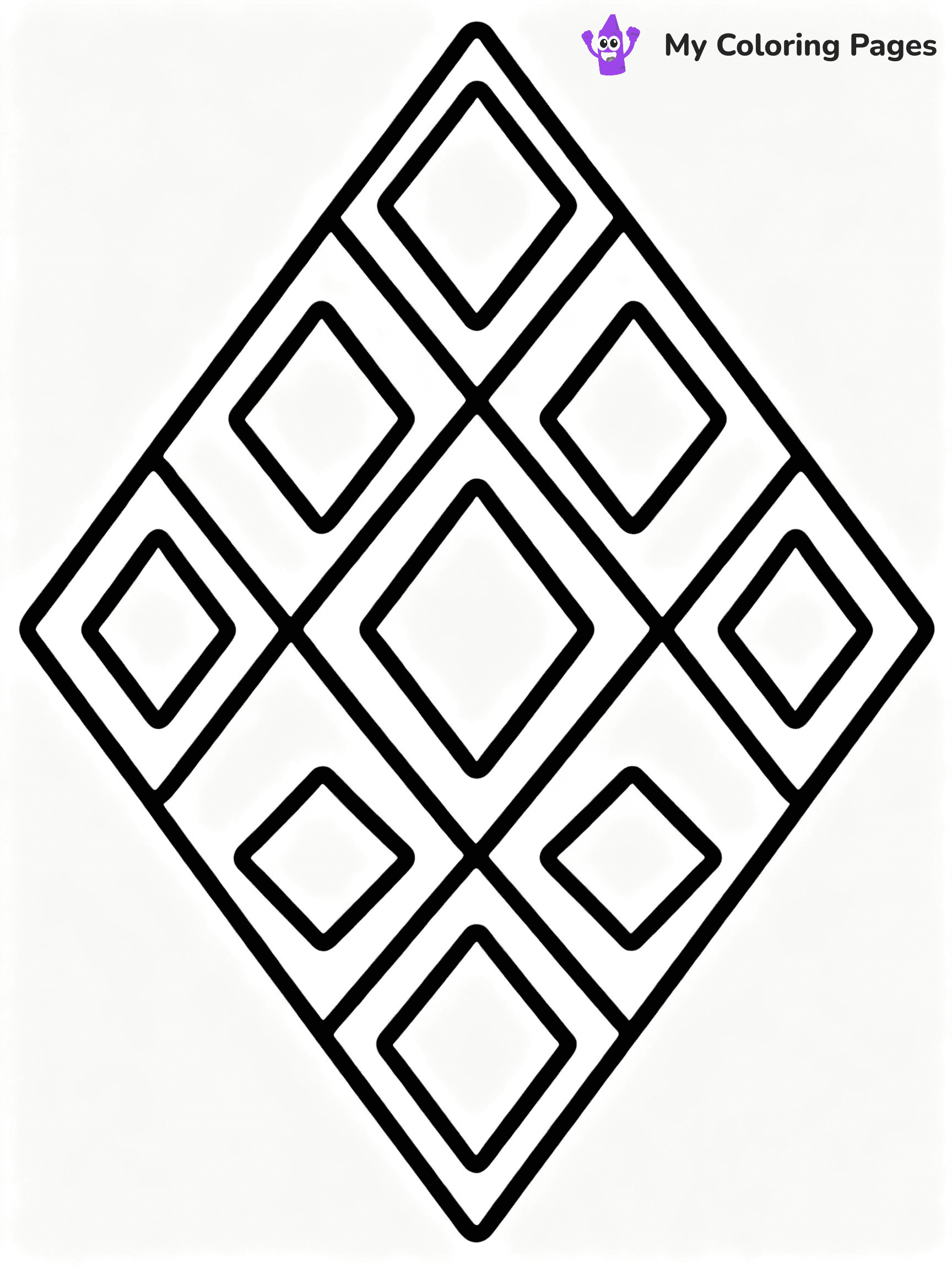 Geometric Coloring Pages - 16