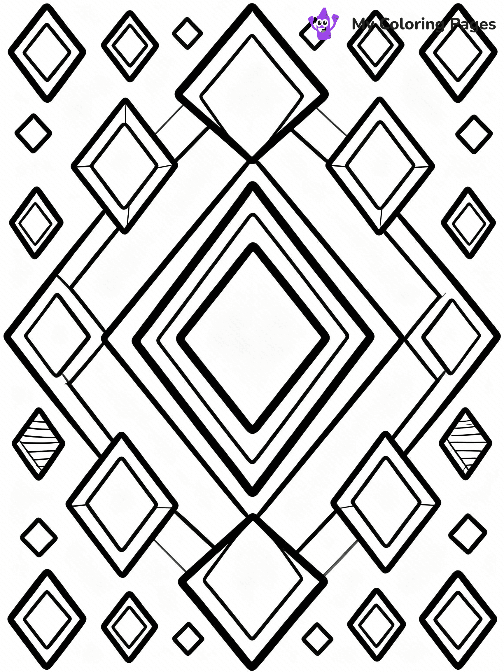 Geometric Coloring Pages - 15