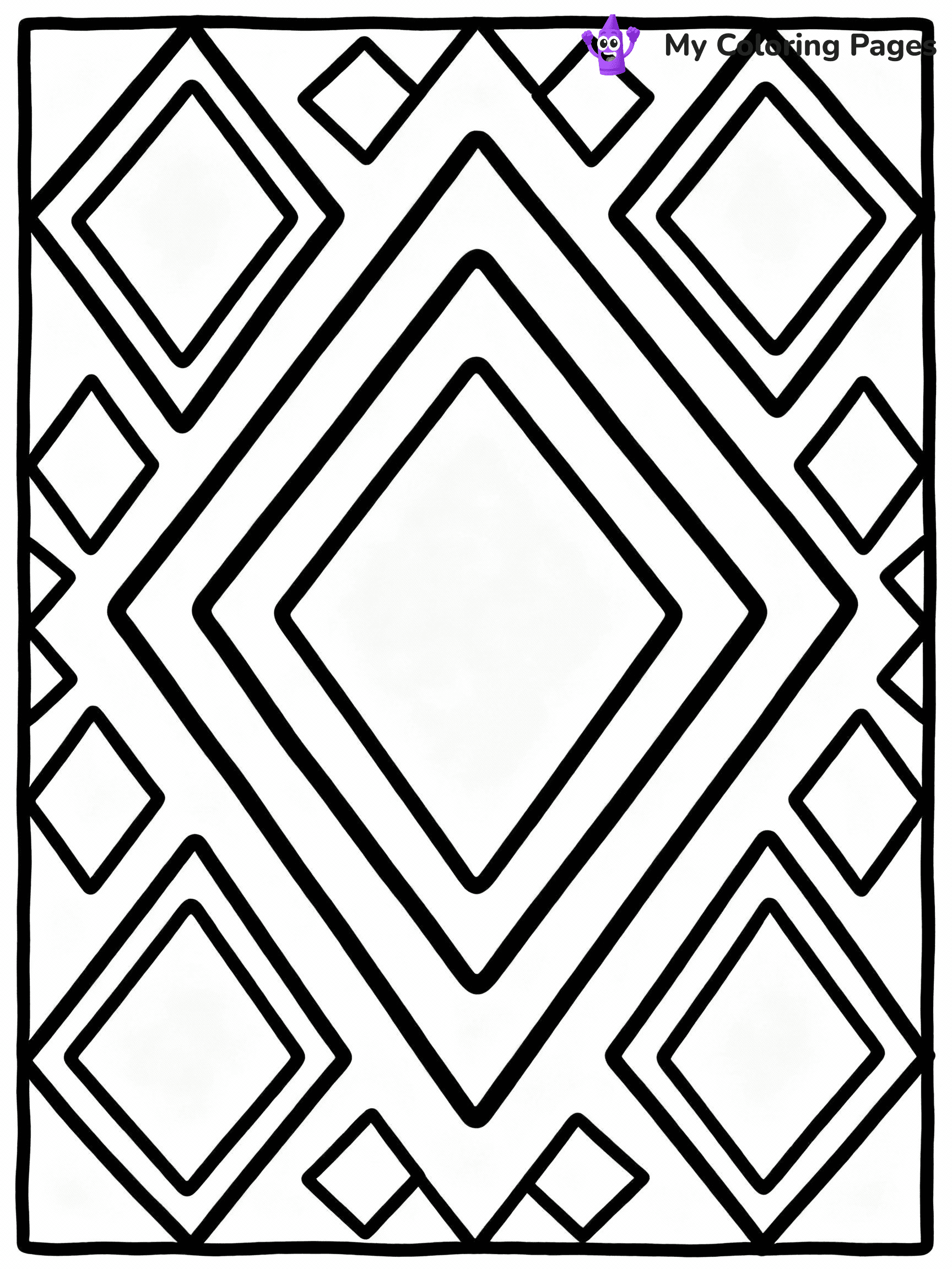 Geometric Coloring Pages - 14