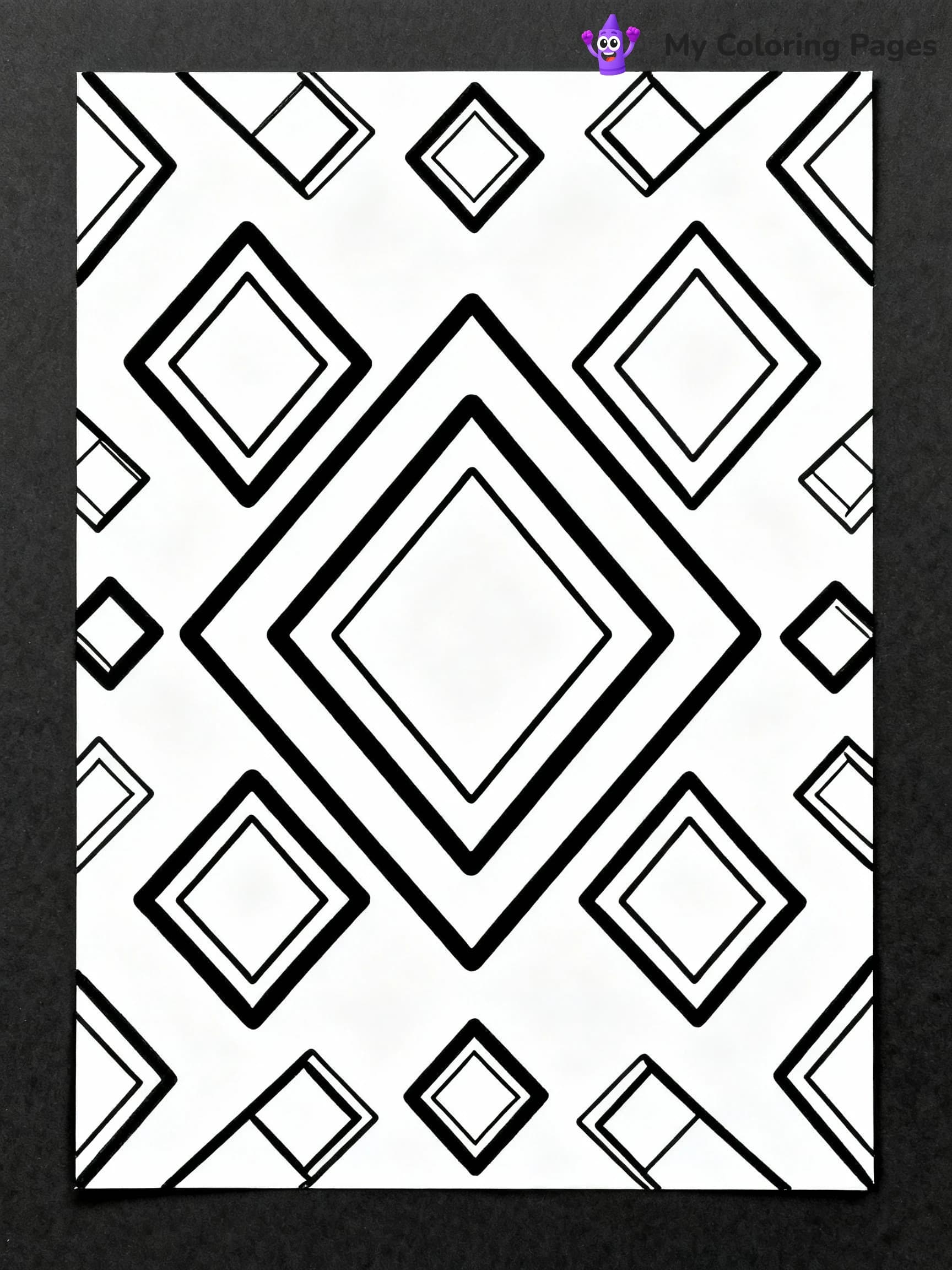 Geometric Coloring Pages - 13
