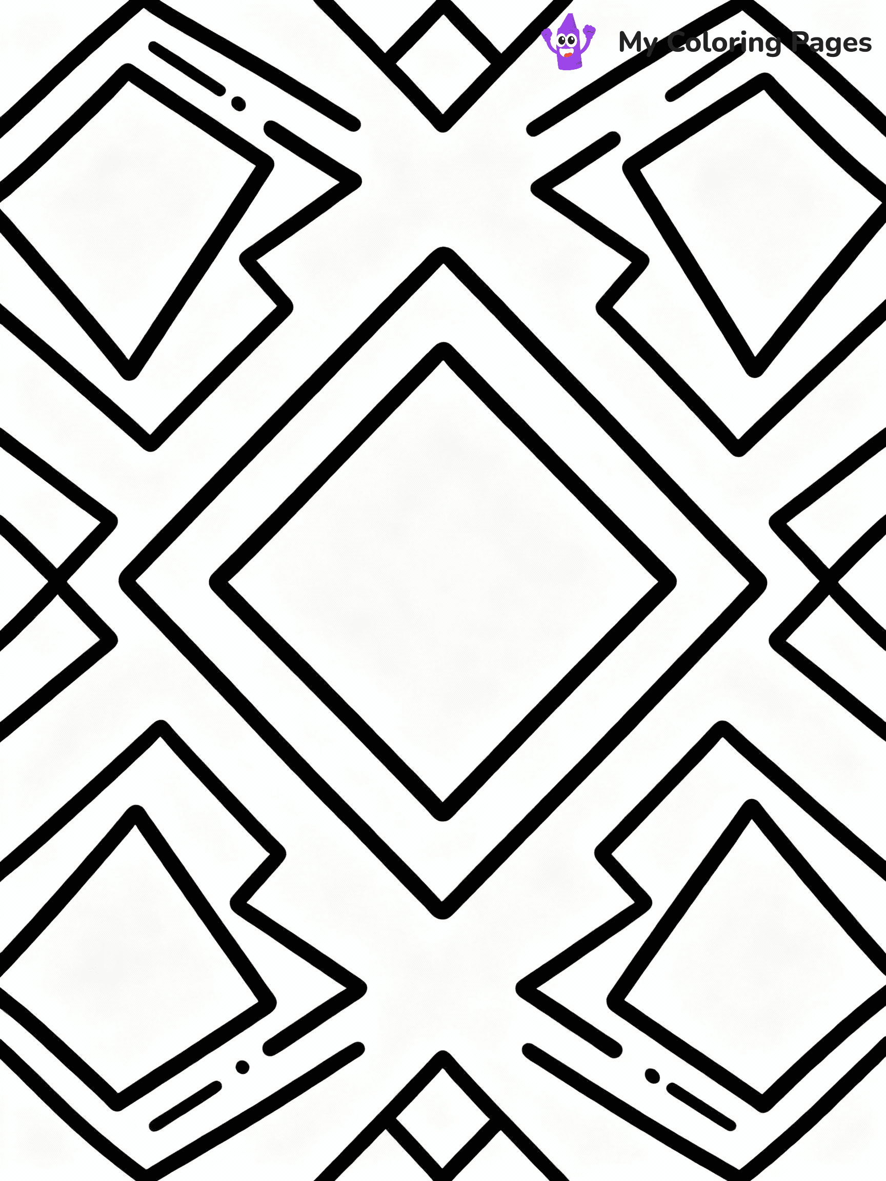 Geometric Coloring Pages - 12