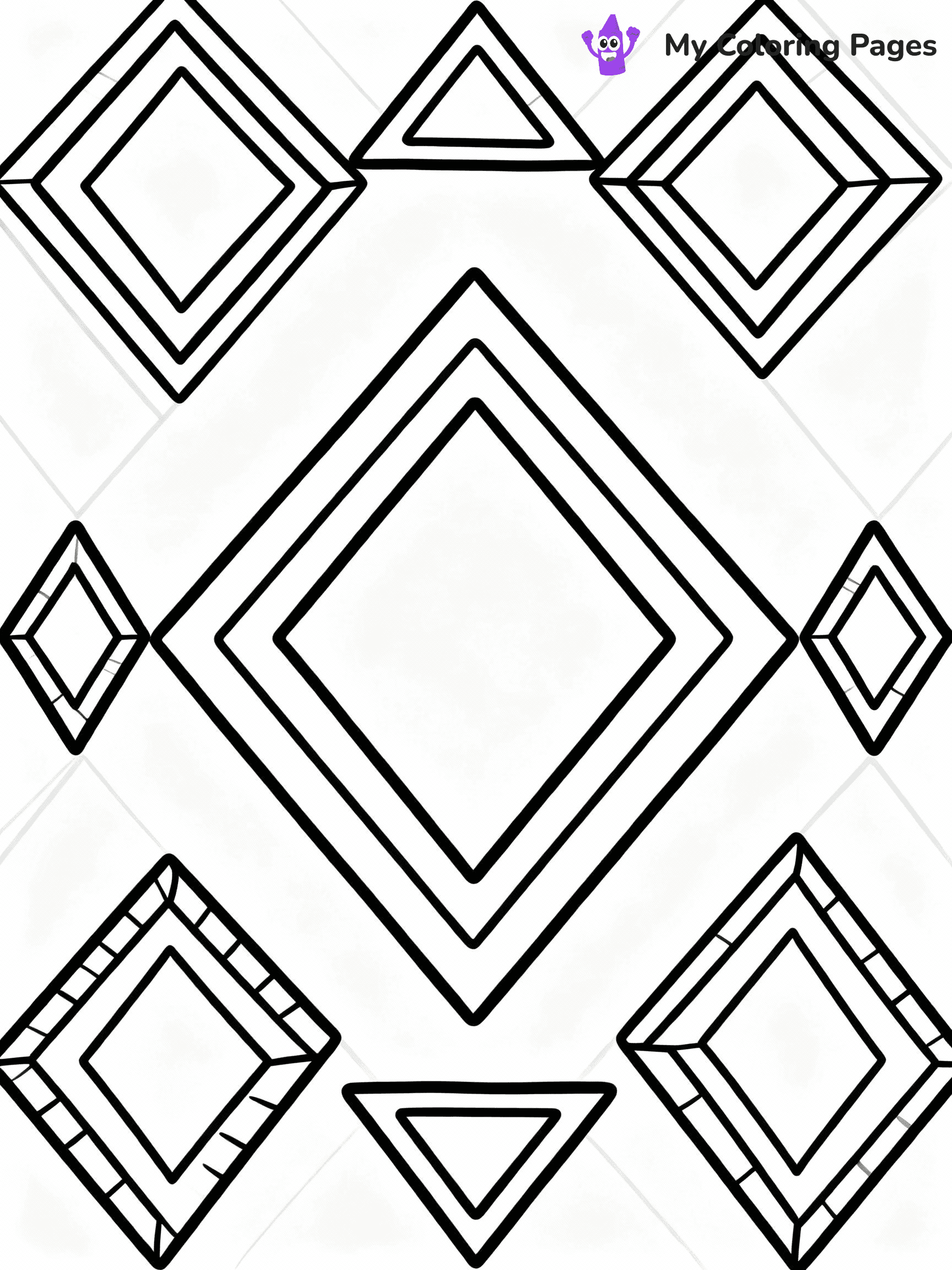 Geometric Coloring Pages - 11