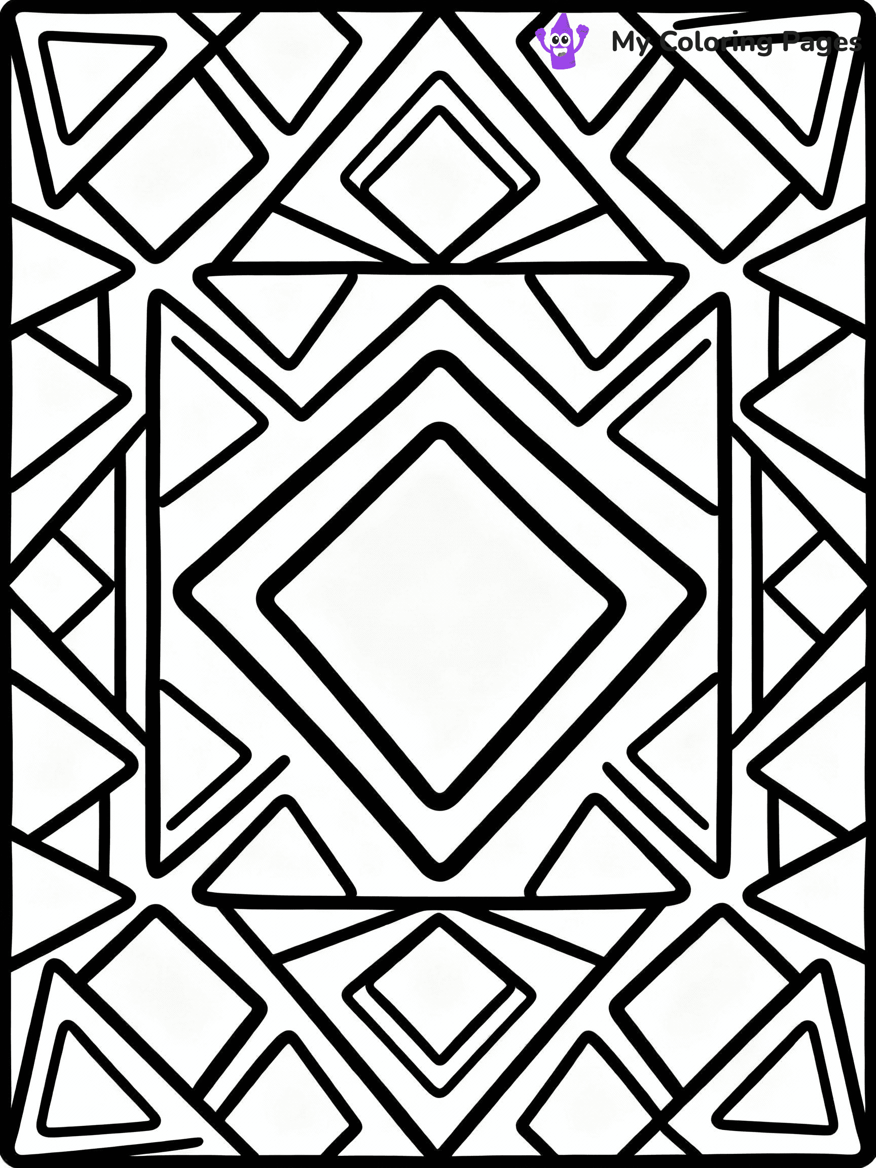 Geometric Coloring Pages - 10