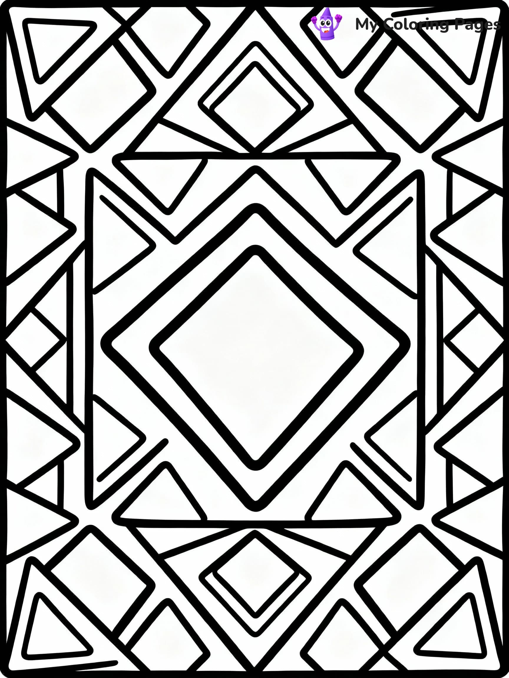 Geometric Coloring Pages - 10