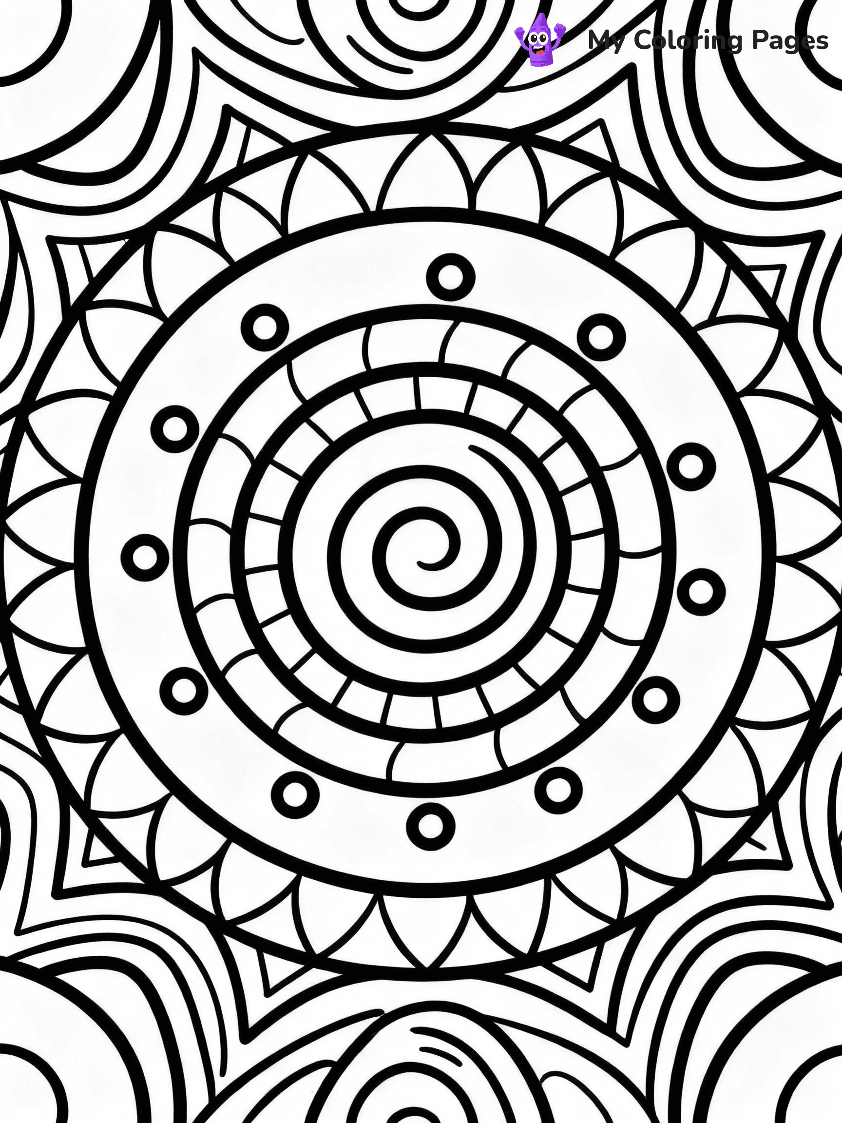 Geometric Coloring Pages - 9