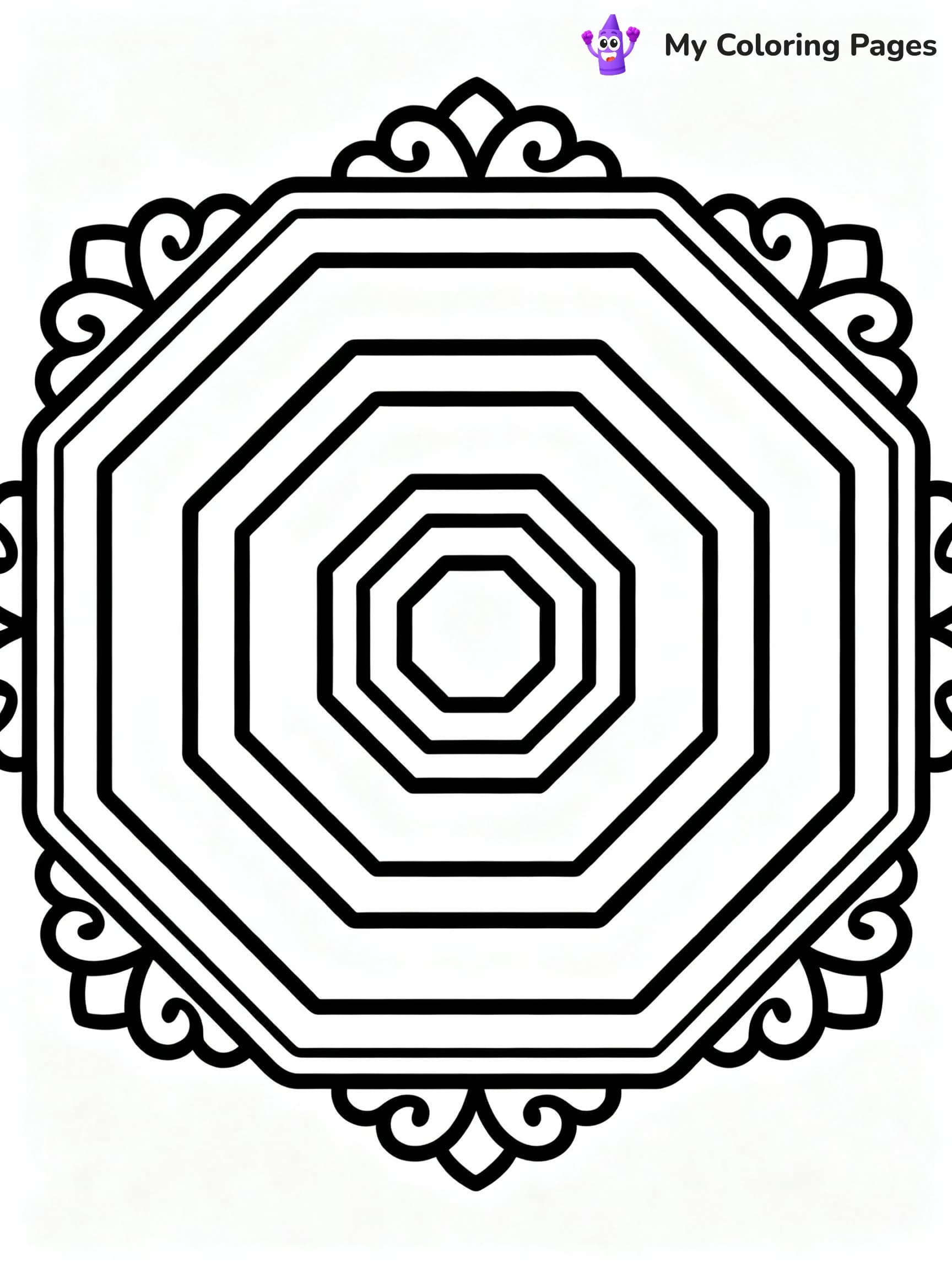 Geometric Coloring Pages - 2