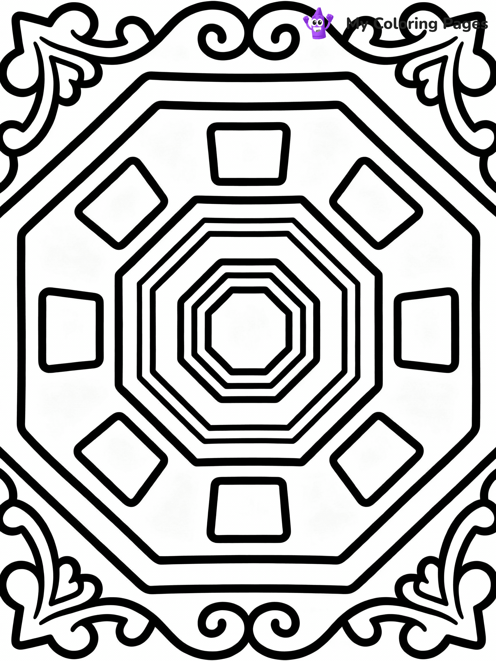Geometric Coloring Pages - 1