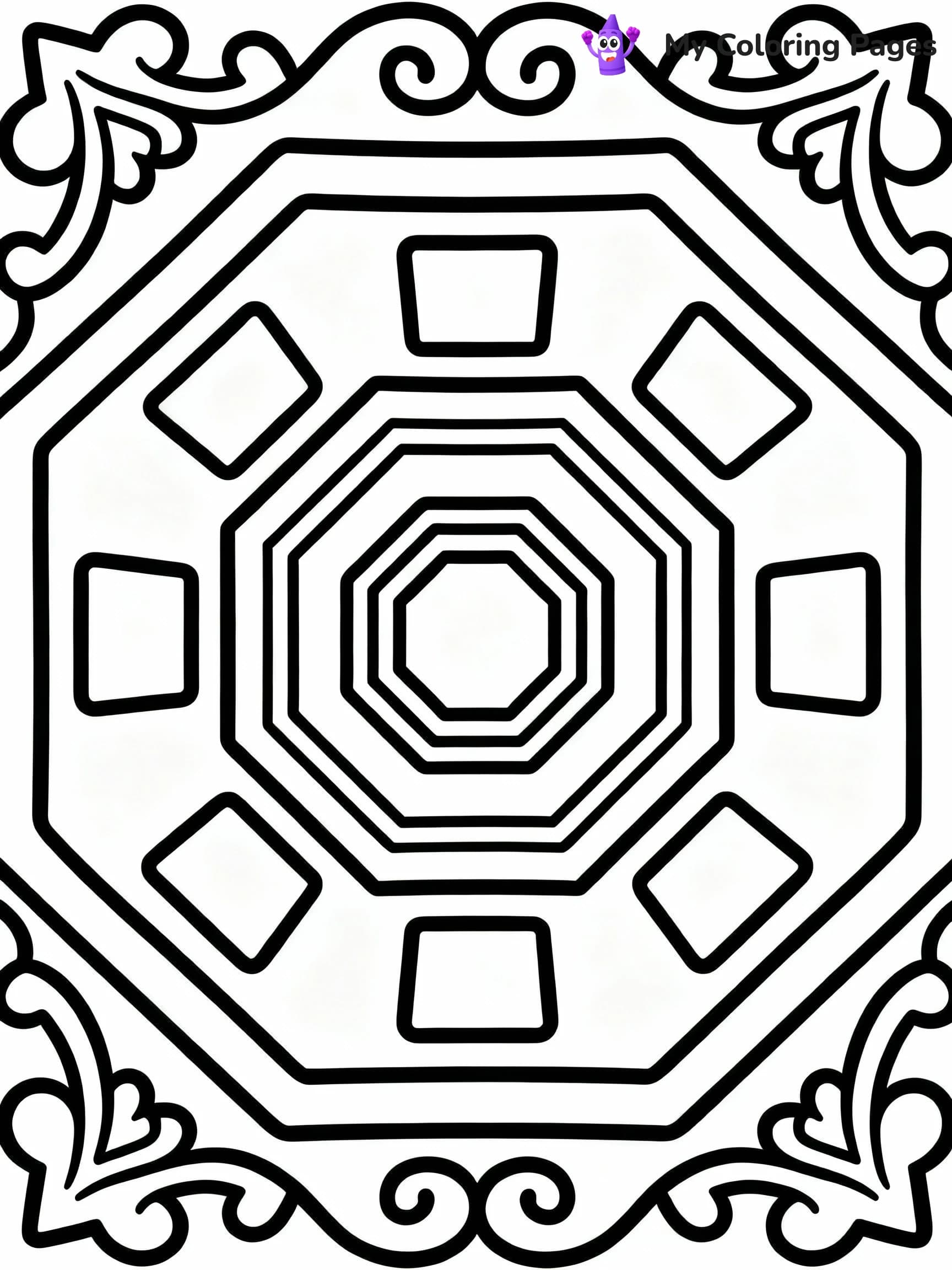 Geometric Coloring Pages - 1