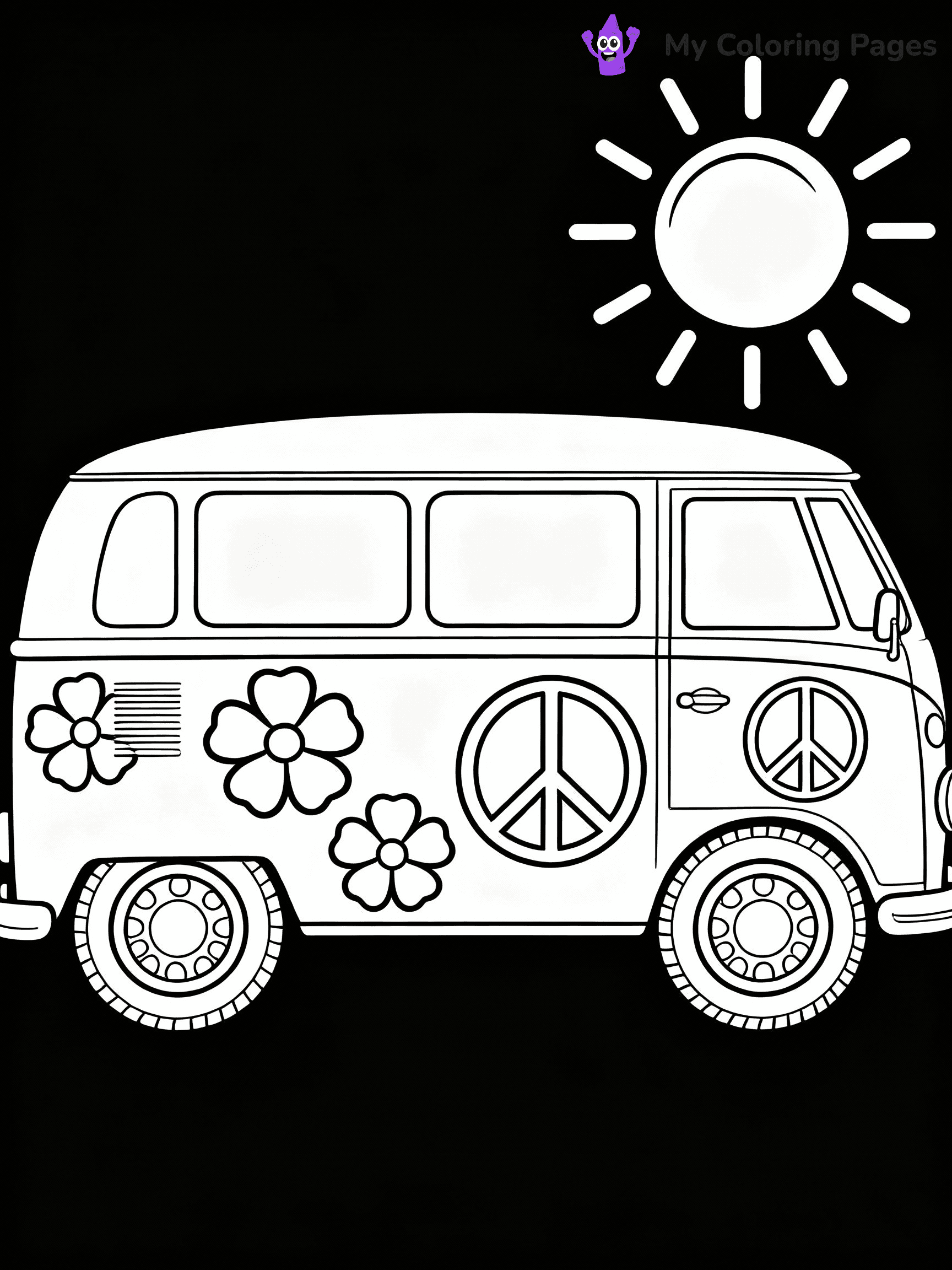 Hippie Coloring Pages - 44