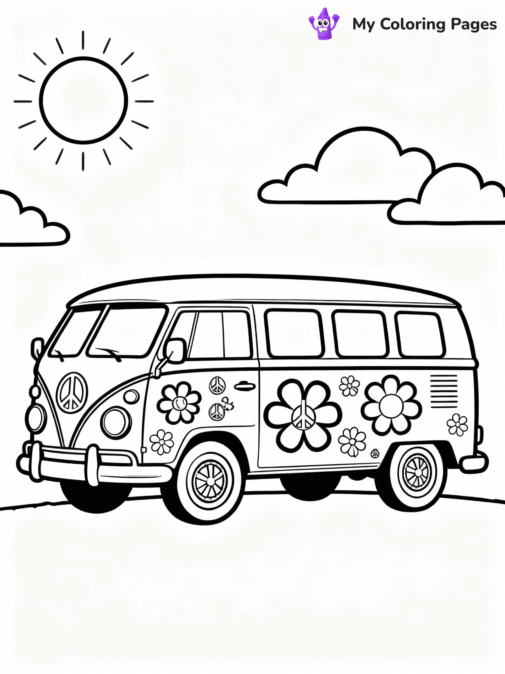 Hippie Coloring Pages - 43